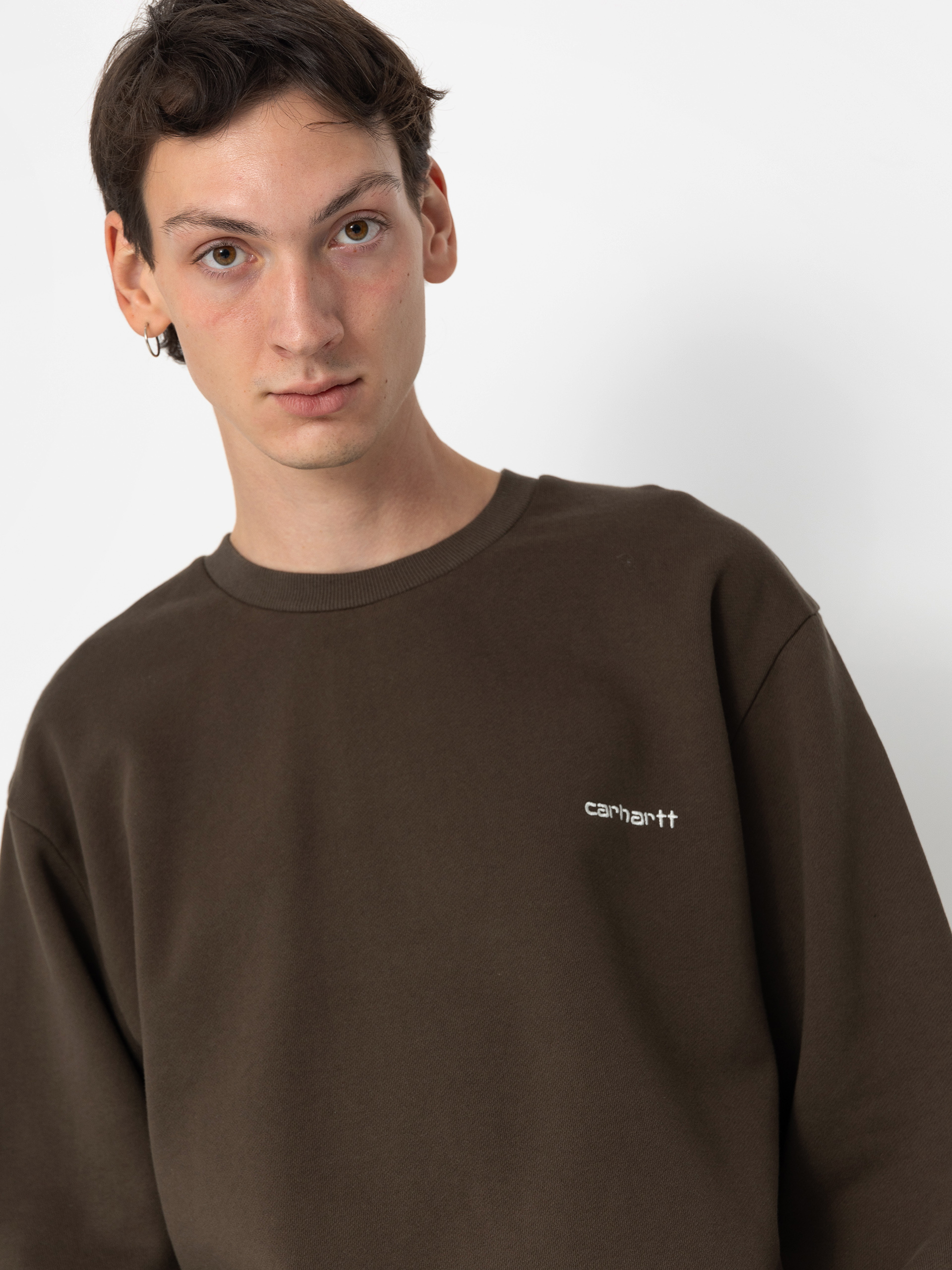 Carhartt WIP Script Embroidery Sweatshirt (cypress/white)