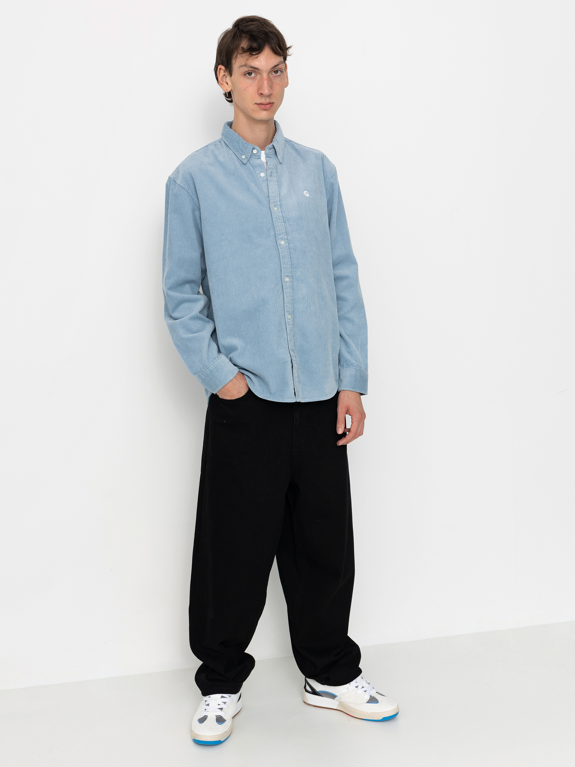 Carhartt WIP Madison Cord Shirt (dusty ice/wax)