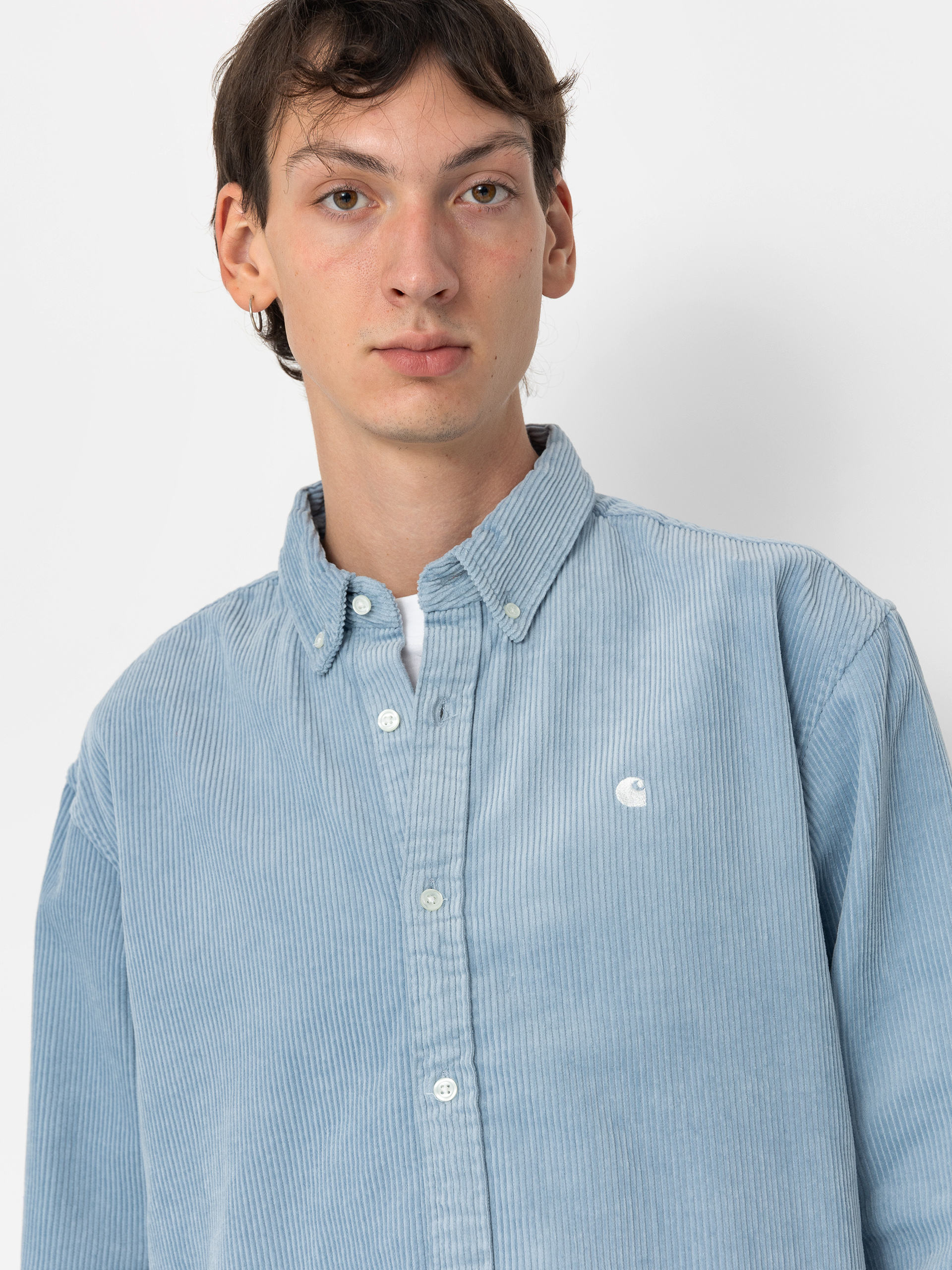 Carhartt WIP Madison Cord Hemd (dusty ice/wax)