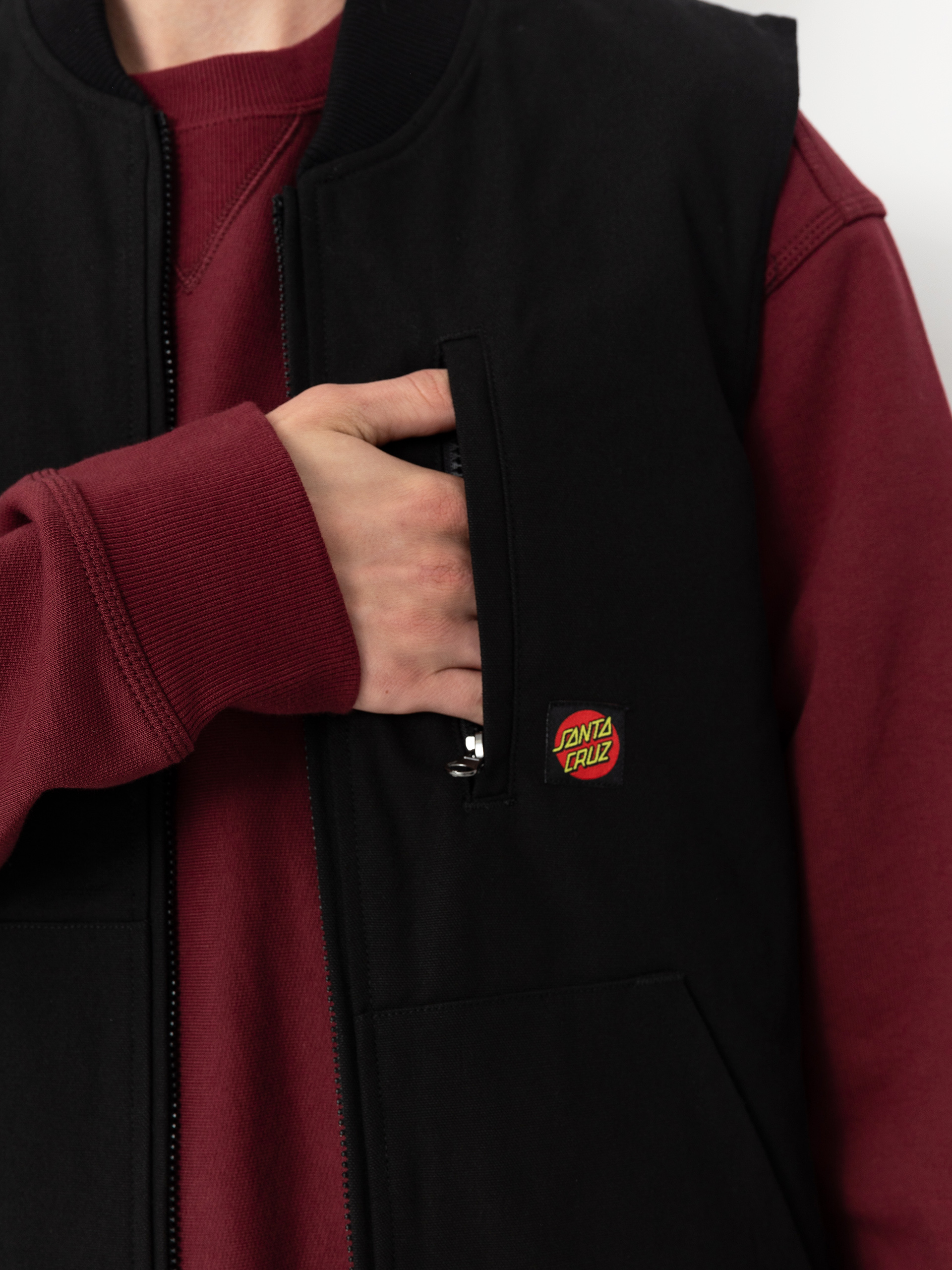 Santa Cruz Classic Label Vest Jacke (black)