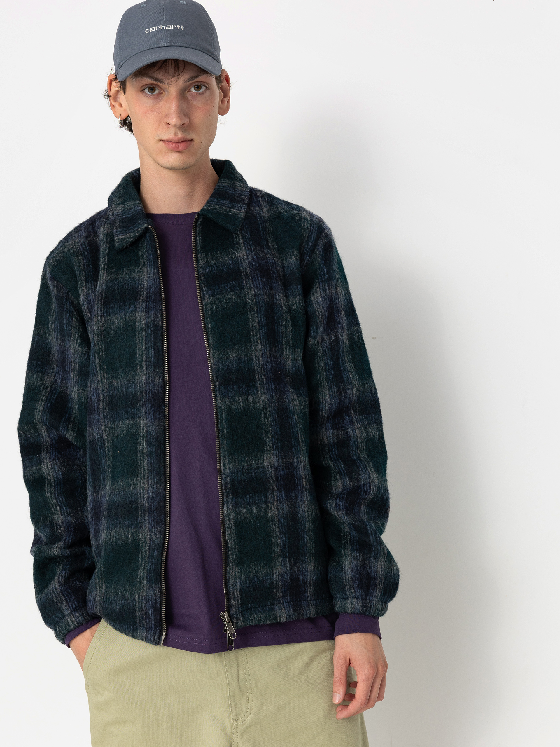 Santa Cruz Hideout Jacke (navy/blue/grey check)