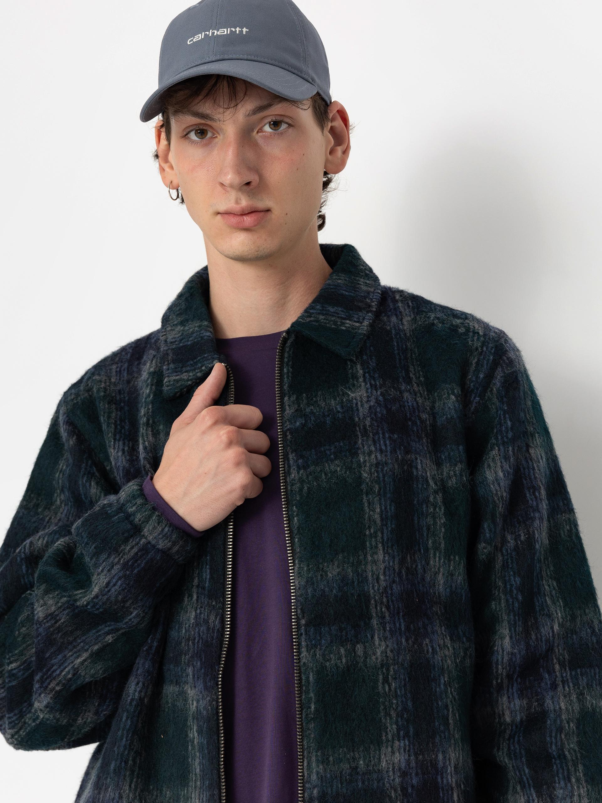 Santa Cruz Hideout Jacke (navy/blue/grey check)