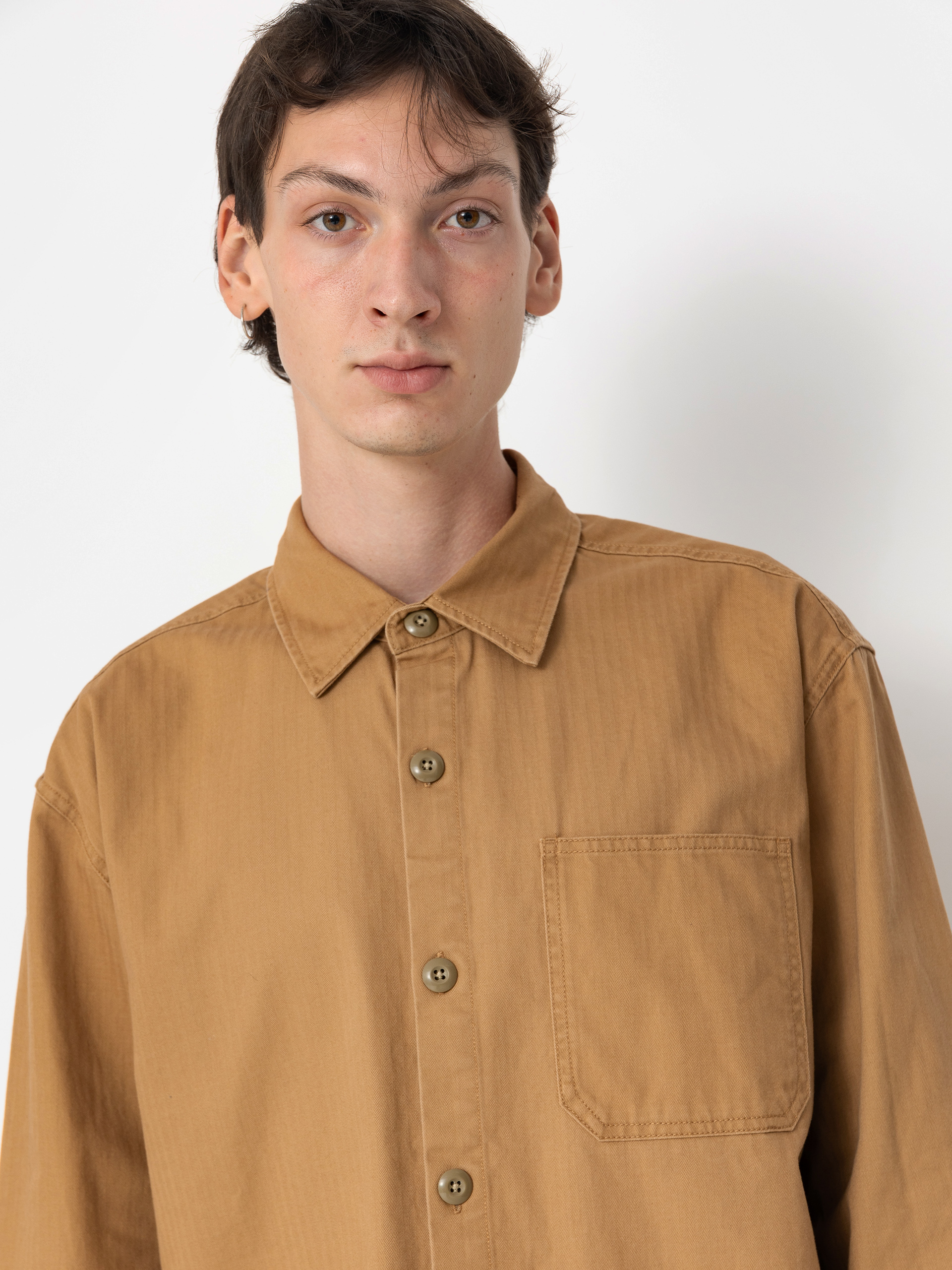 Brixton Selden Overshirt Hemd (tobacco brown worn wash)