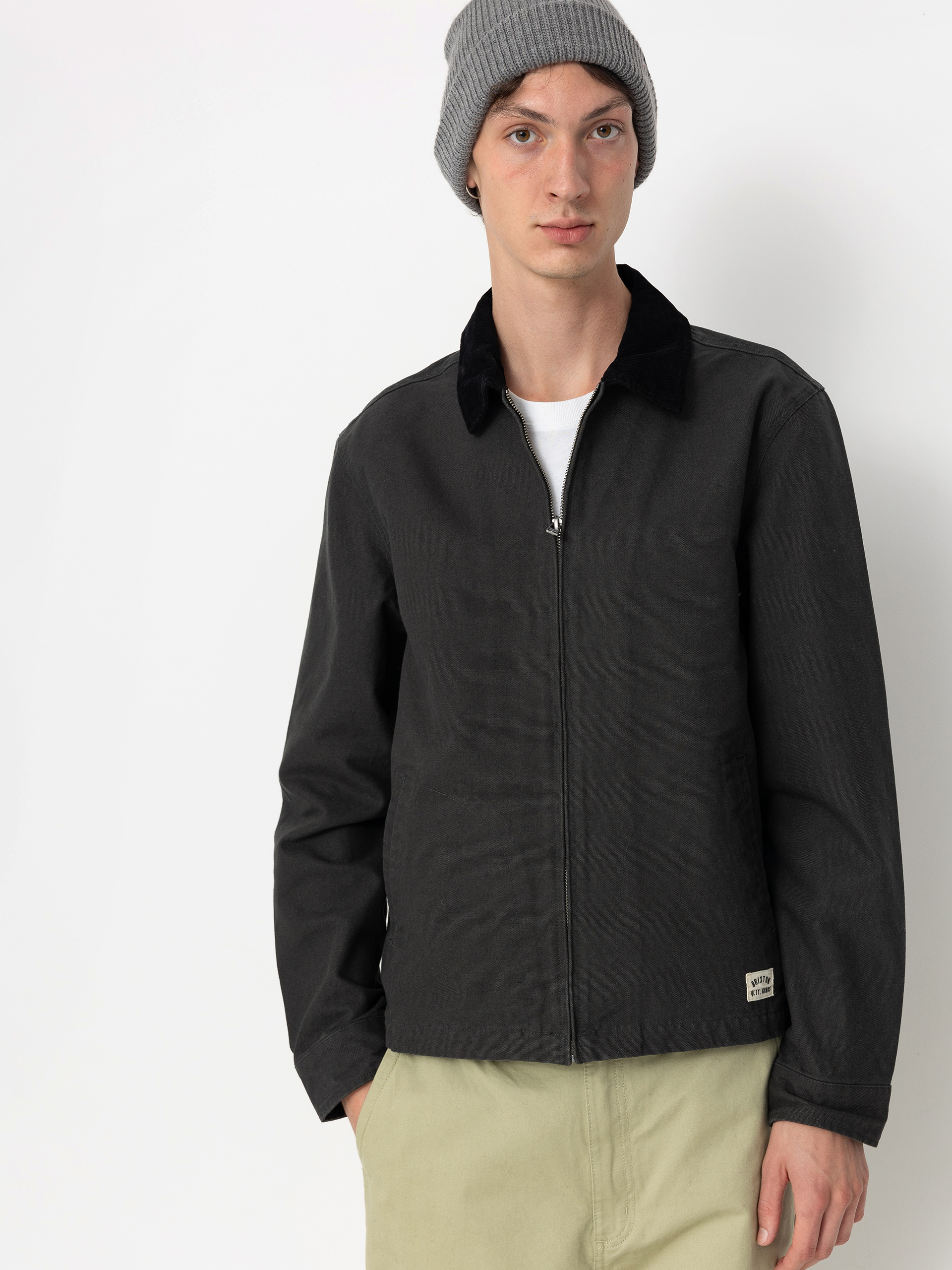 Brixton Mechanic Garage Zip Jacke (washed black)