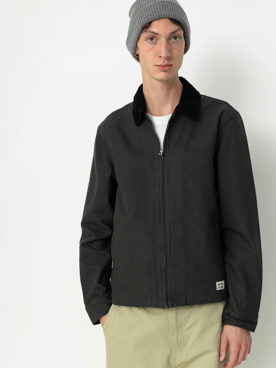 Brixton Mechanic Garage Zip Jacket (washed black)