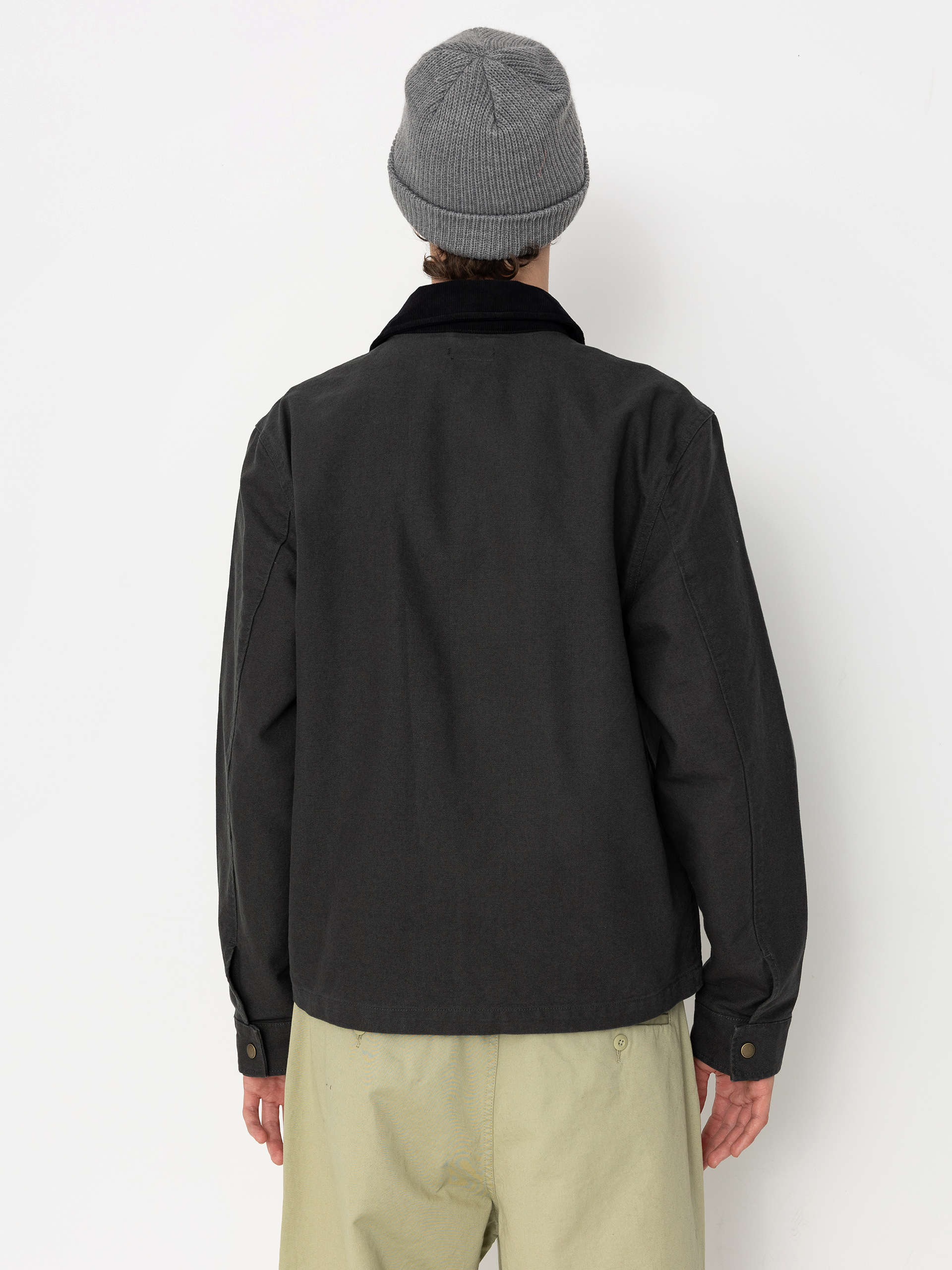 Brixton Mechanic Garage Zip Jacke (washed black)