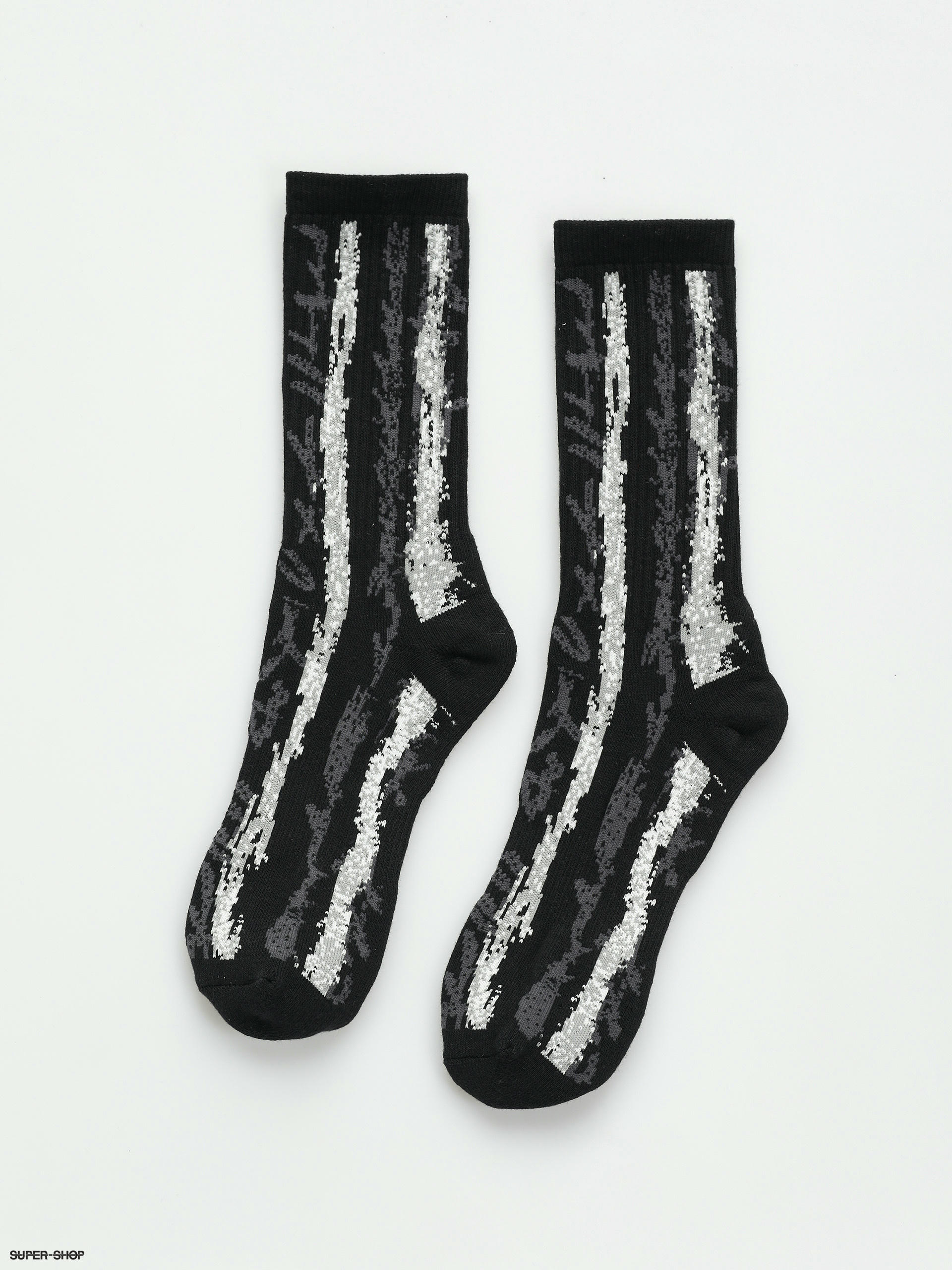 Stussy Helvetica Jacquard Crew Socks - black (black)