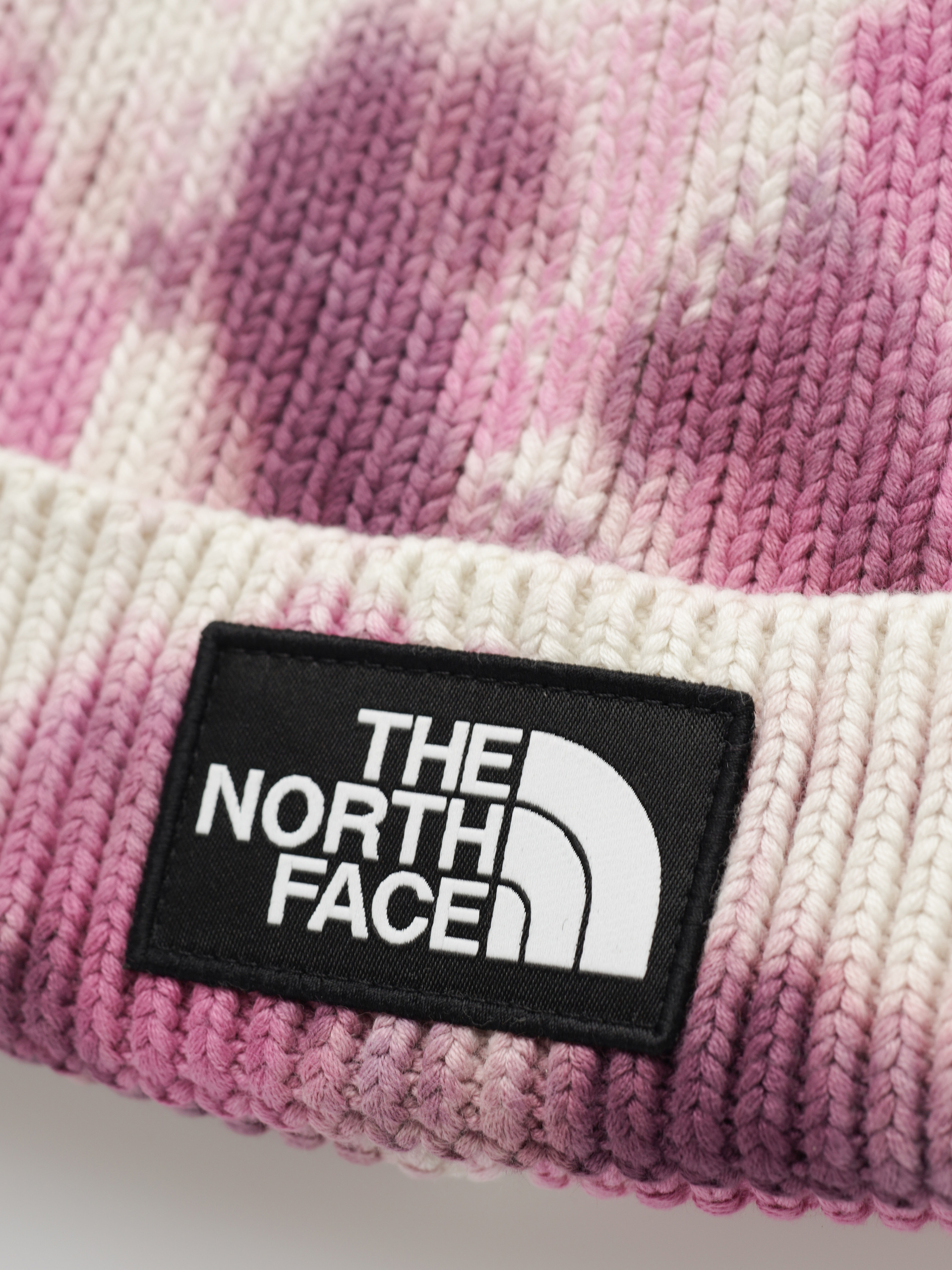 The North Face Beanie Tie Dye Logo Box - white, pink (pale