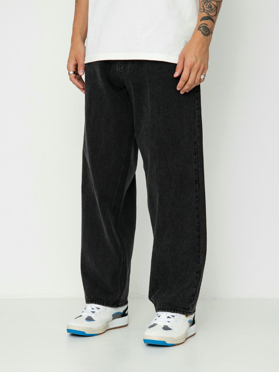 OBEY Bigwig Baggy Denim Hose (faded black)