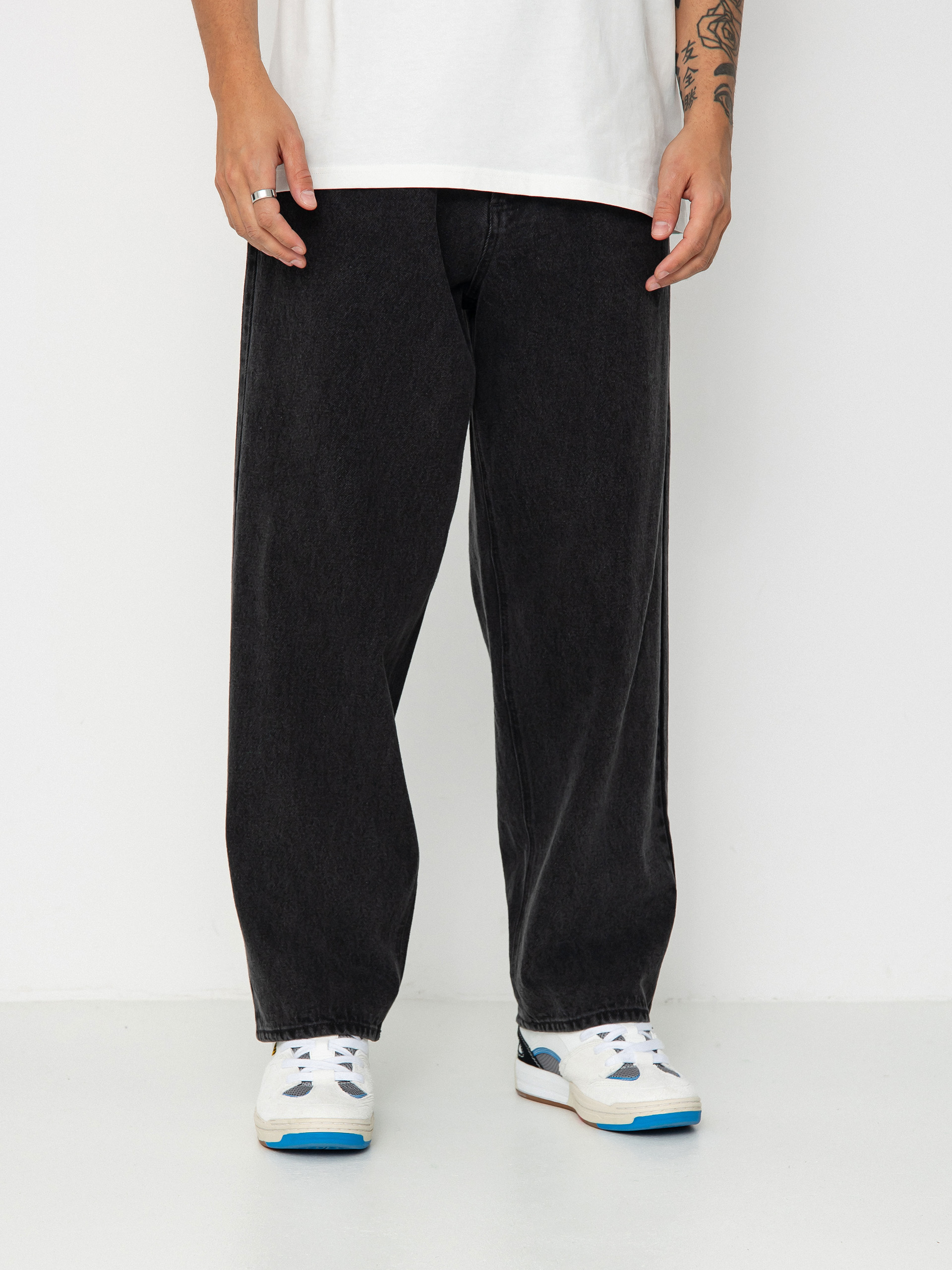 OBEY Bigwig Baggy Denim Hose (faded black)