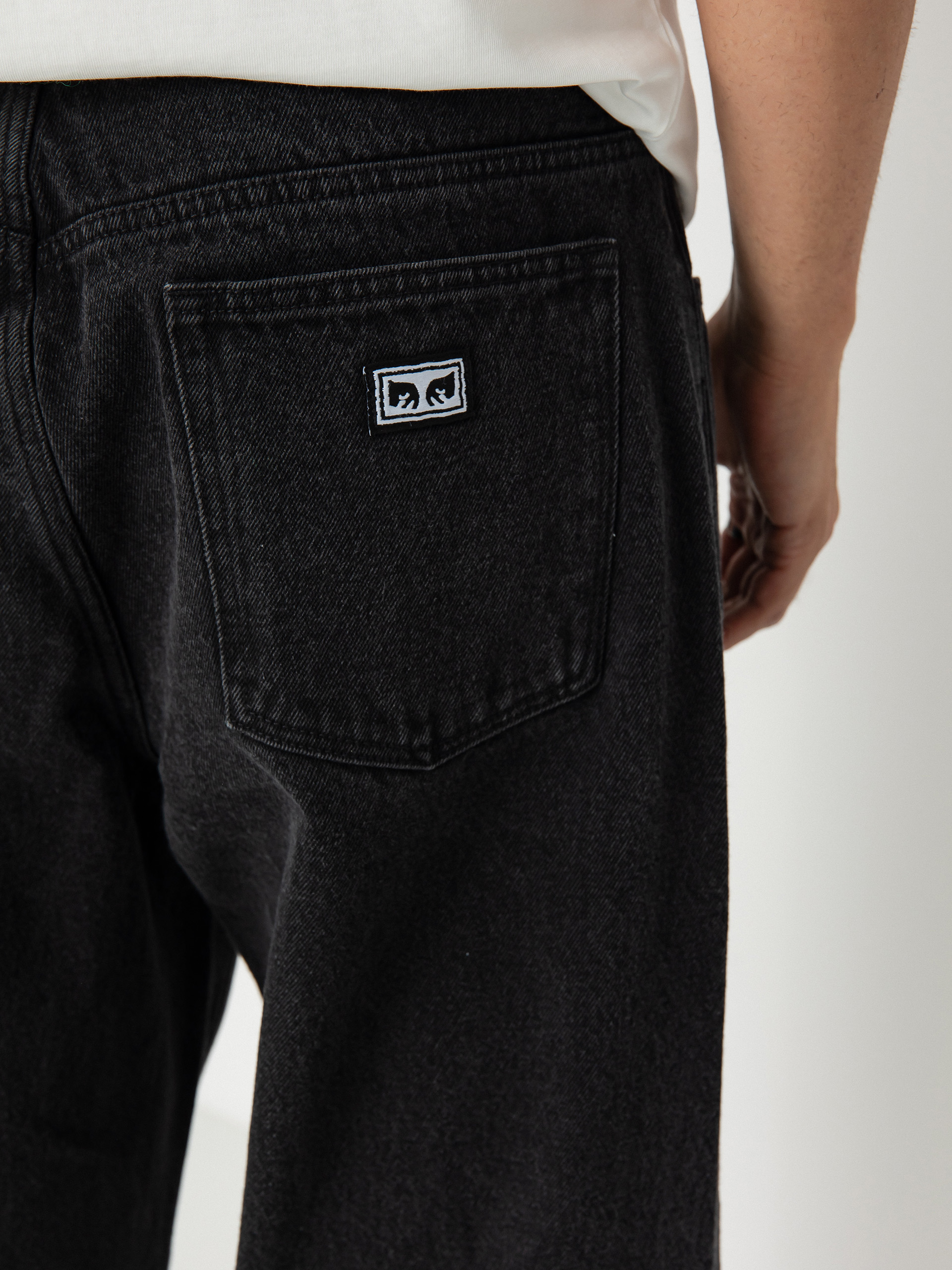 OBEY Bigwig Baggy Denim Pants (faded black)