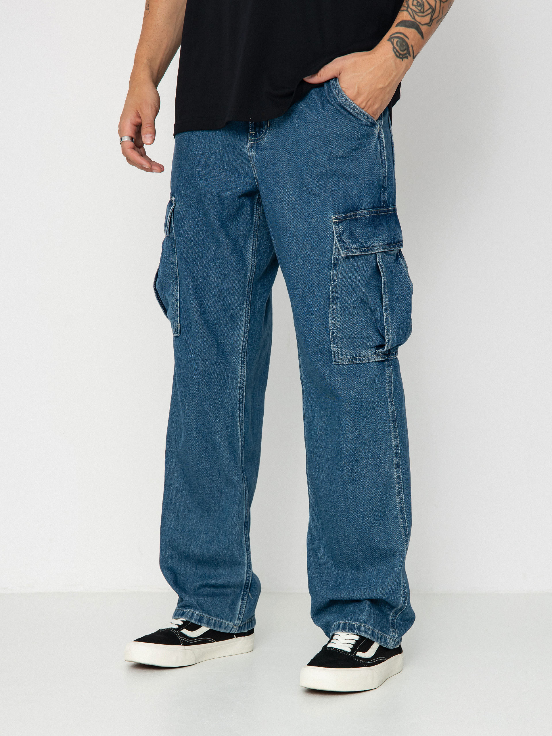 Vans Service Cargo Loose Denim Pants (vintage indigo)