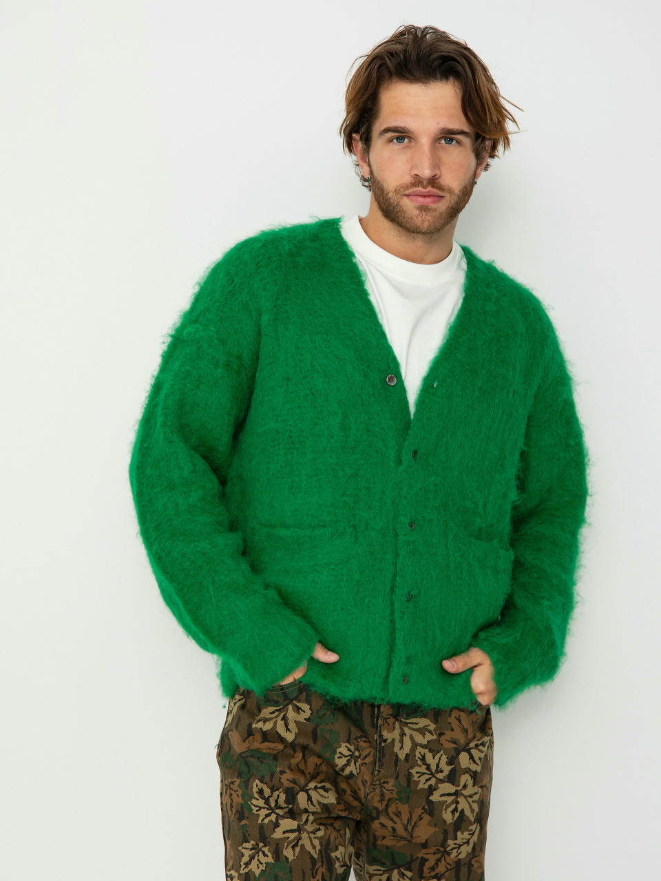 OBEY Pulli Patron Cardigan (bright green)