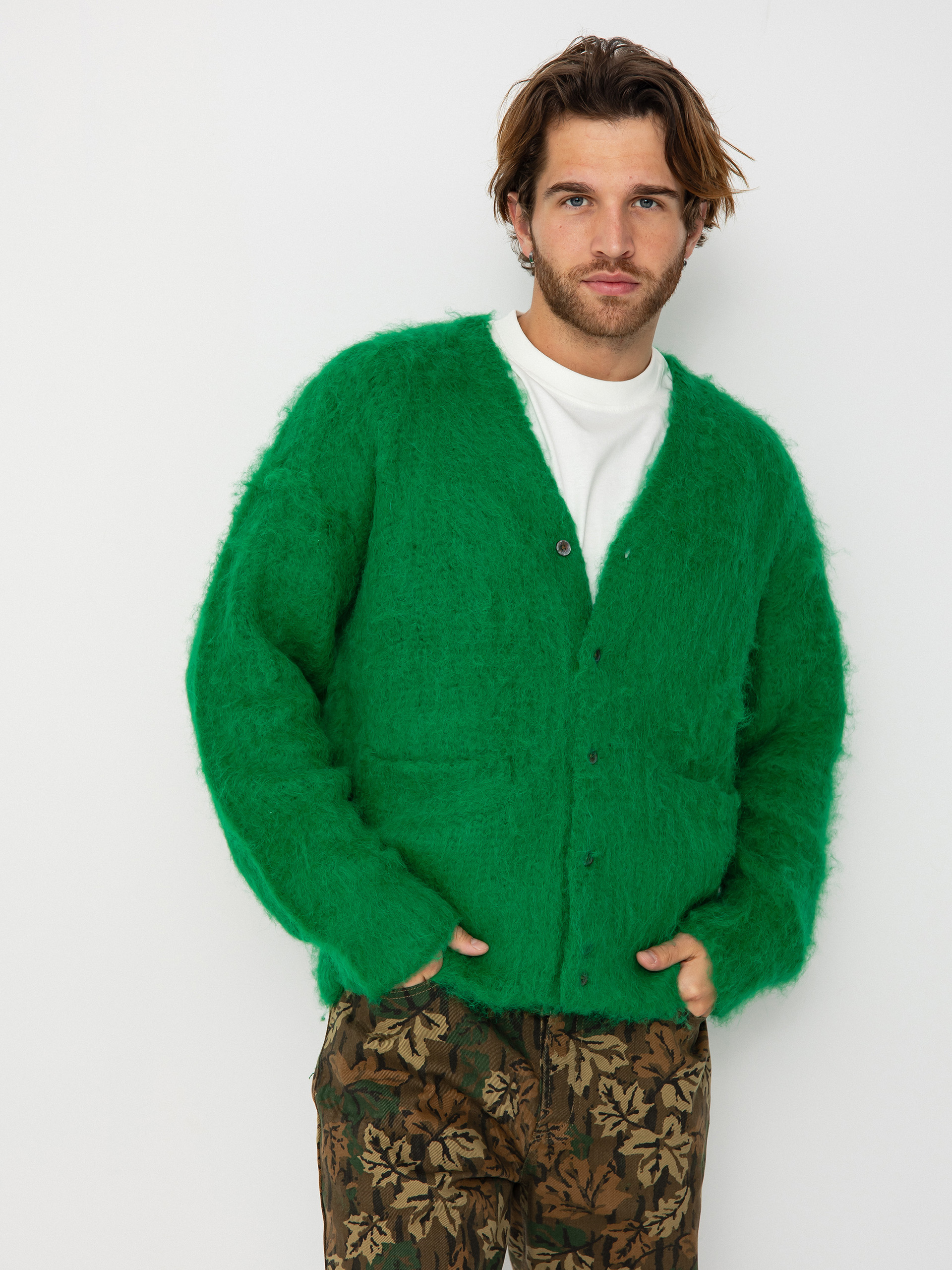 OBEY Sweater Patron Cardigan (bright green)