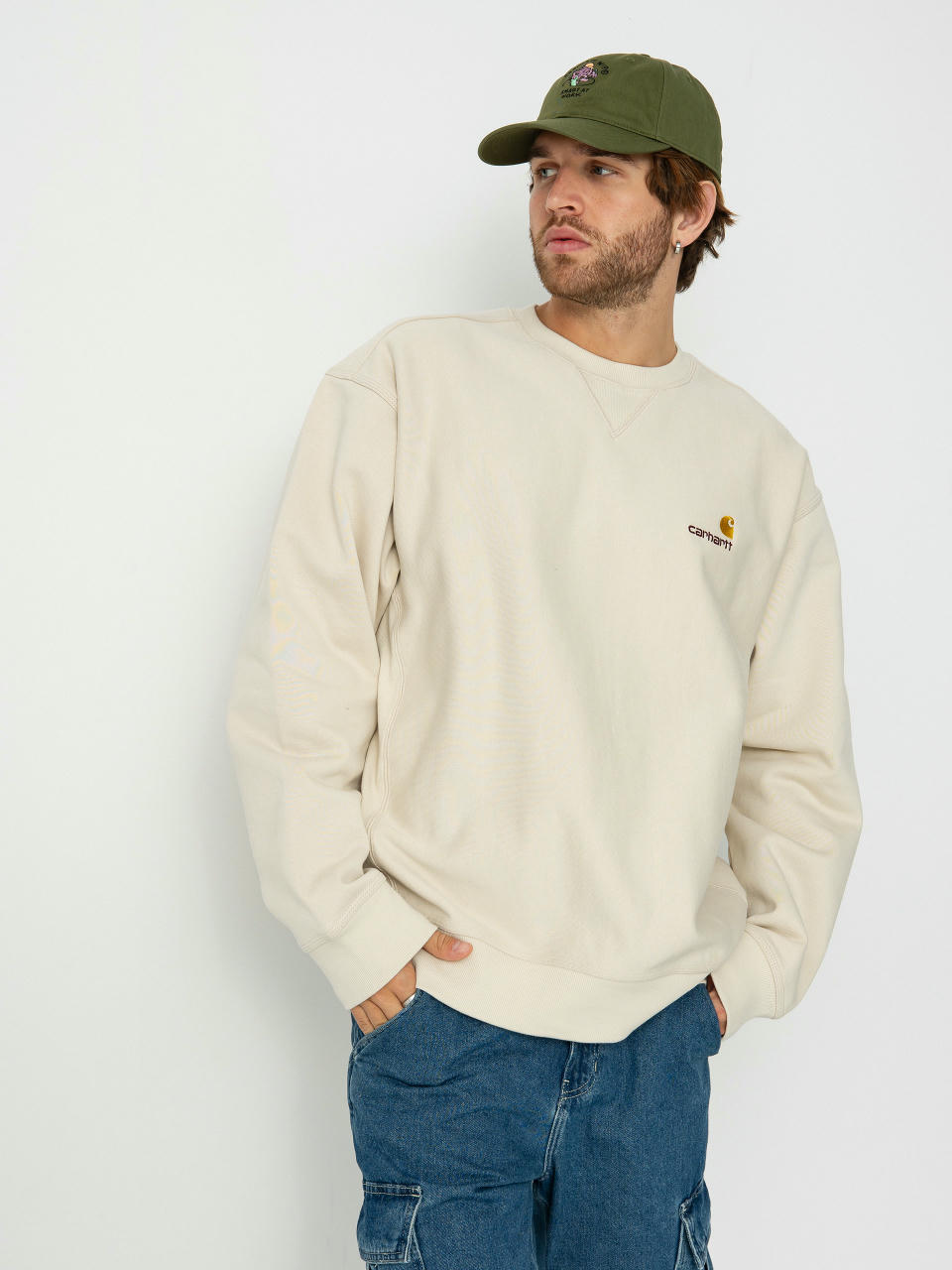 Carhartt WIP American Script Sweatshirt (moonbeam)