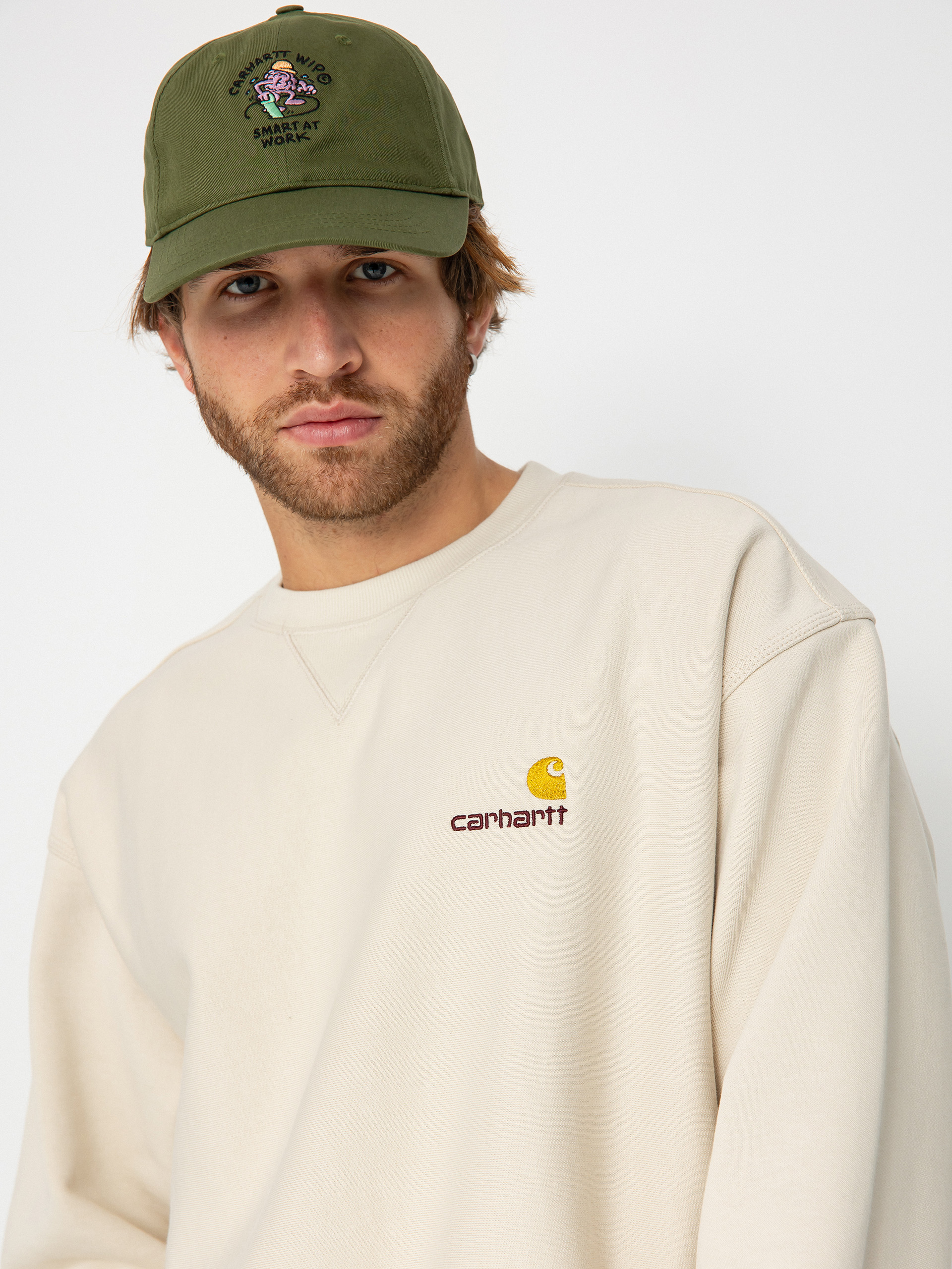 Carhartt WIP American Script Sweatshirt (moonbeam)