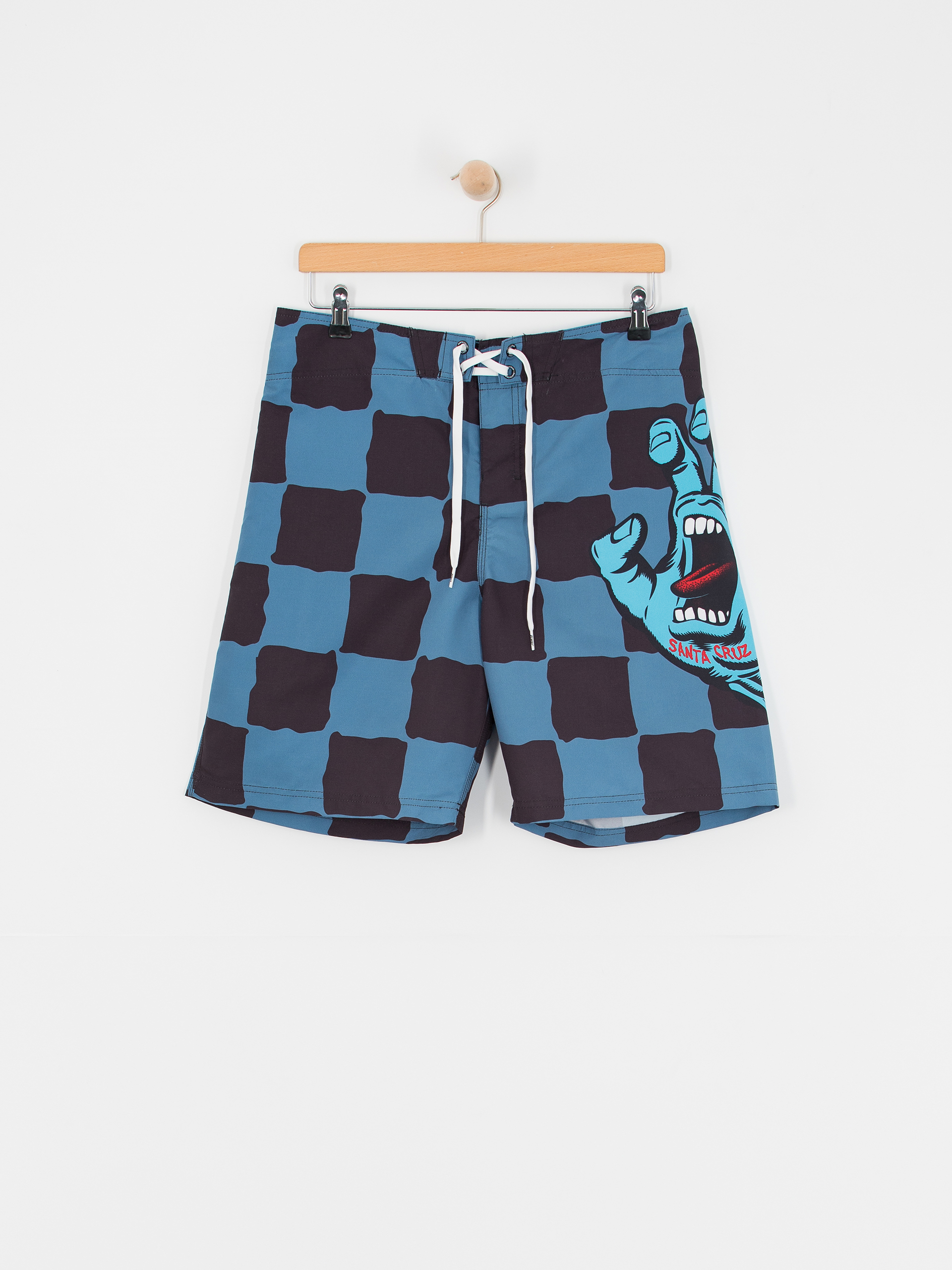 Santa Cruz Screaming Hand Boardshorts (dusty blue check)