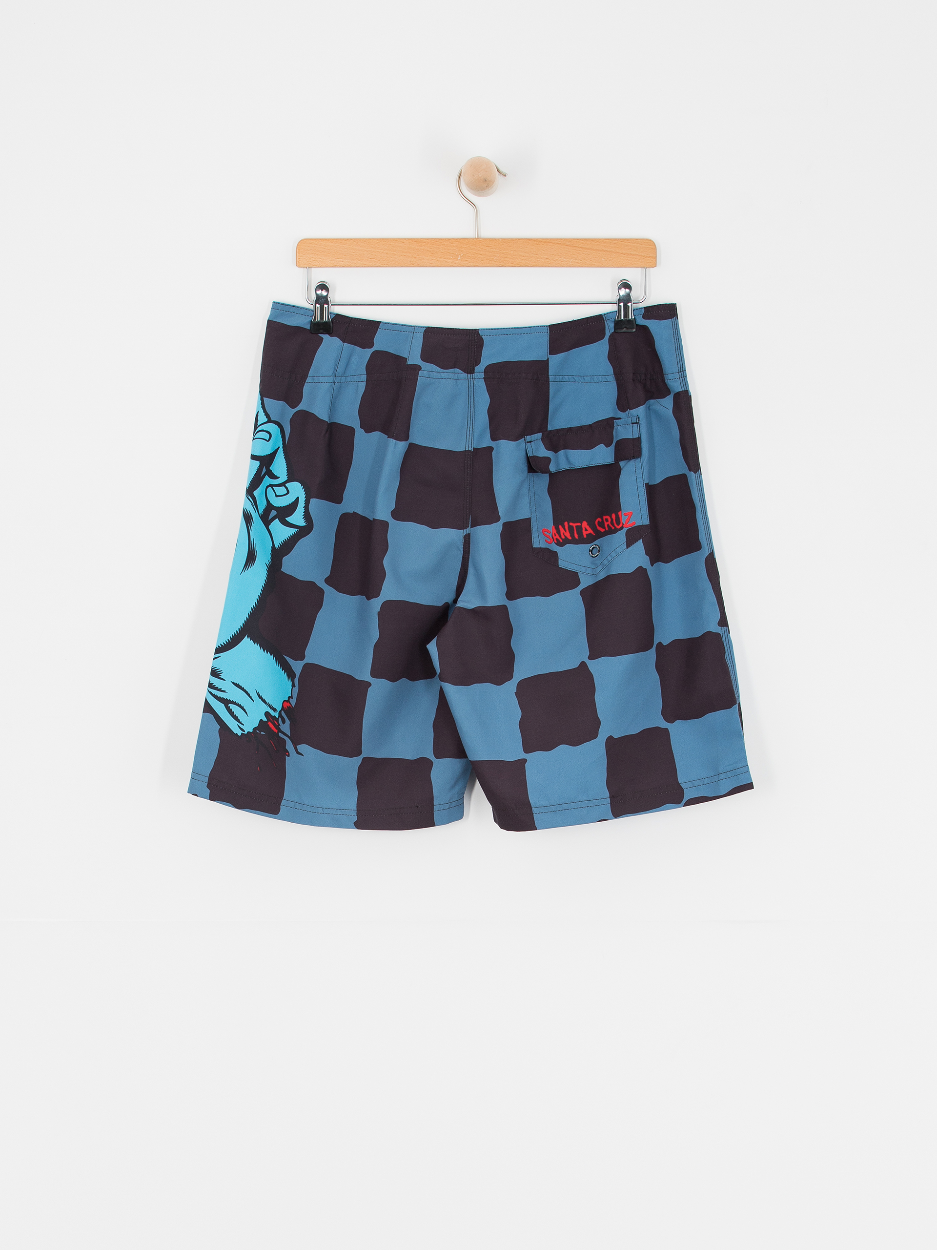 Santa Cruz Screaming Hand Boardshorts (dusty blue check)