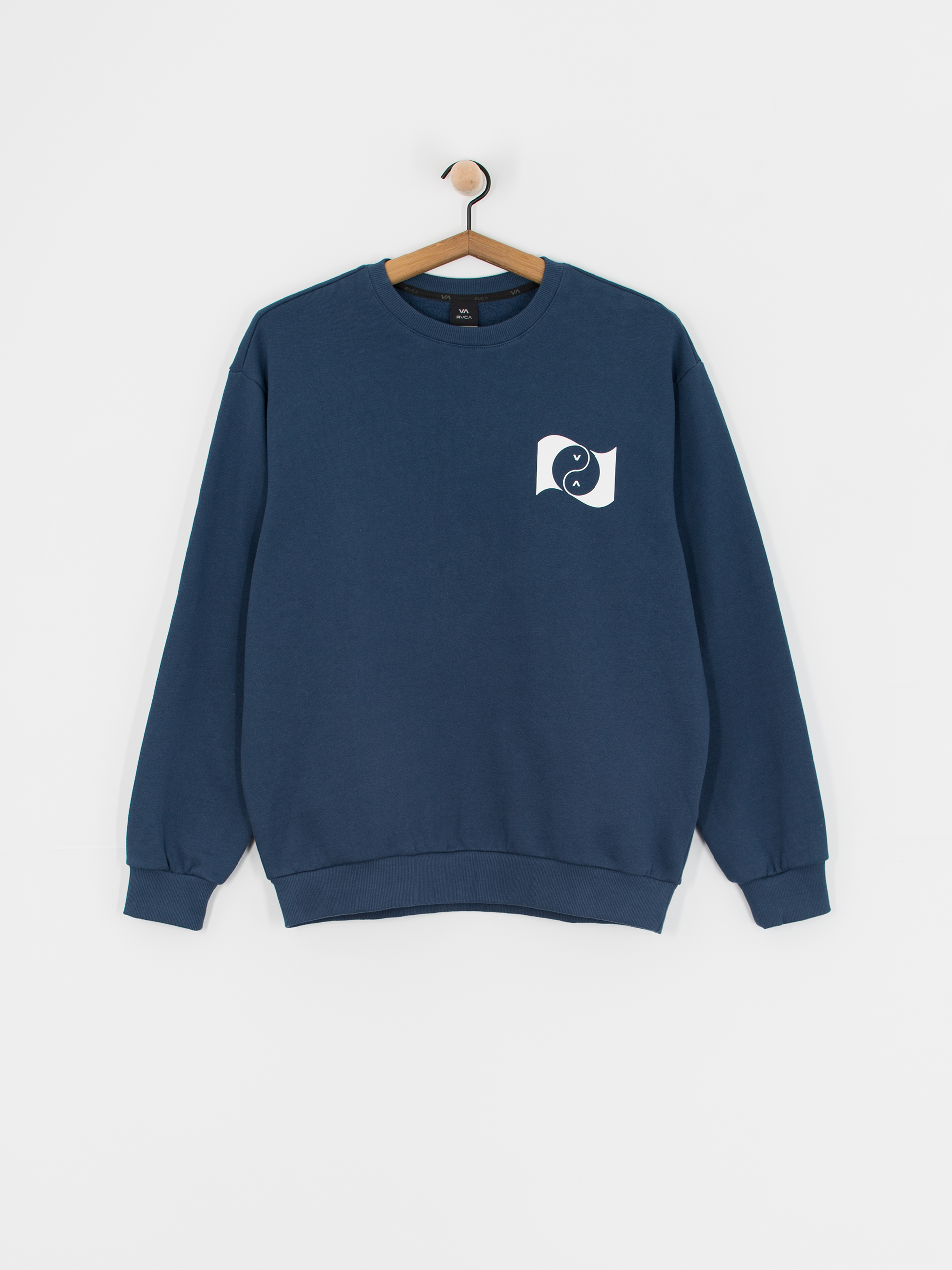 RVCA Balance Banner Crew Sweatshirt (army blue)