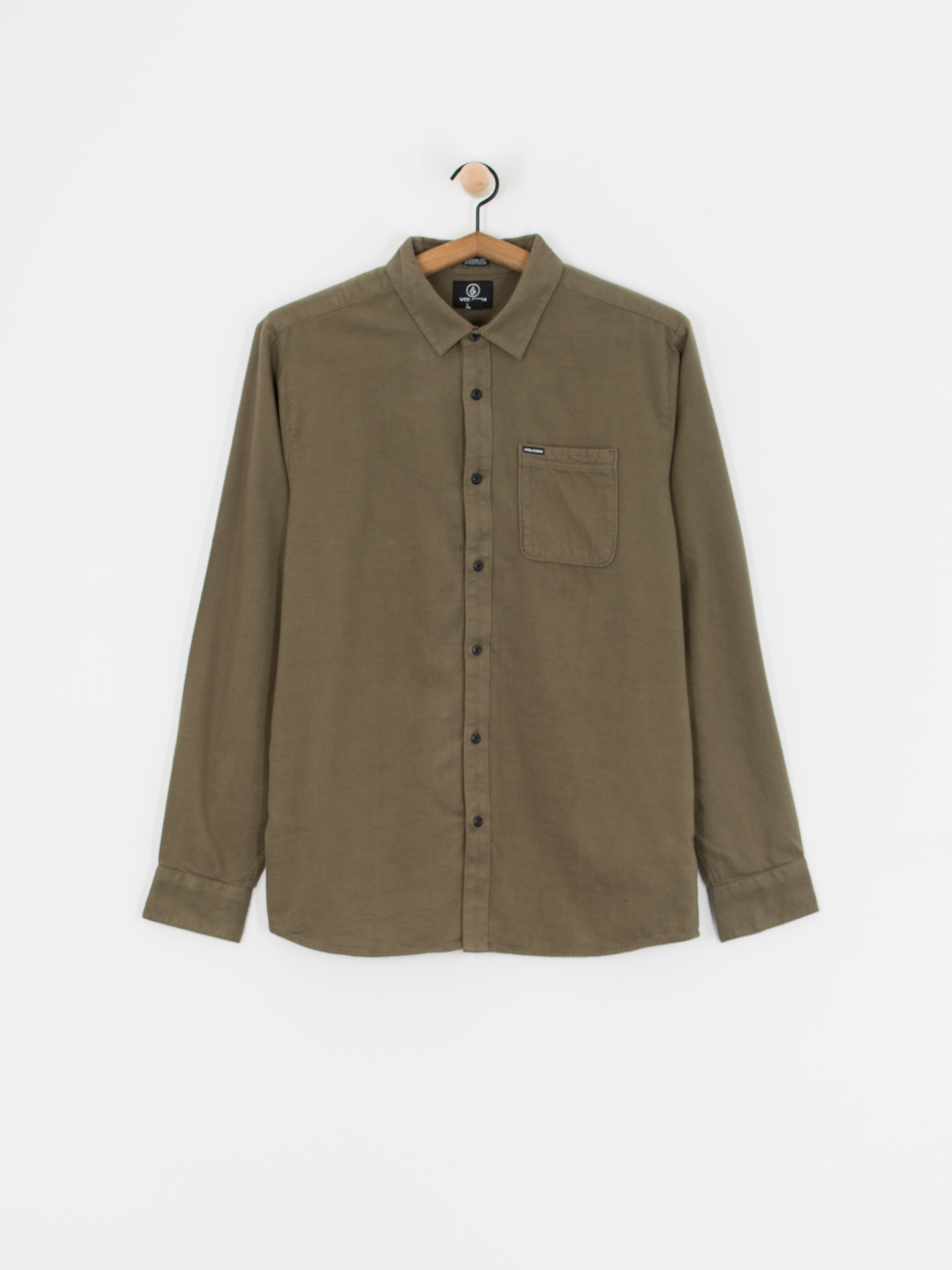 Volcom Caden Solid Ls Shirt (wintermoss)