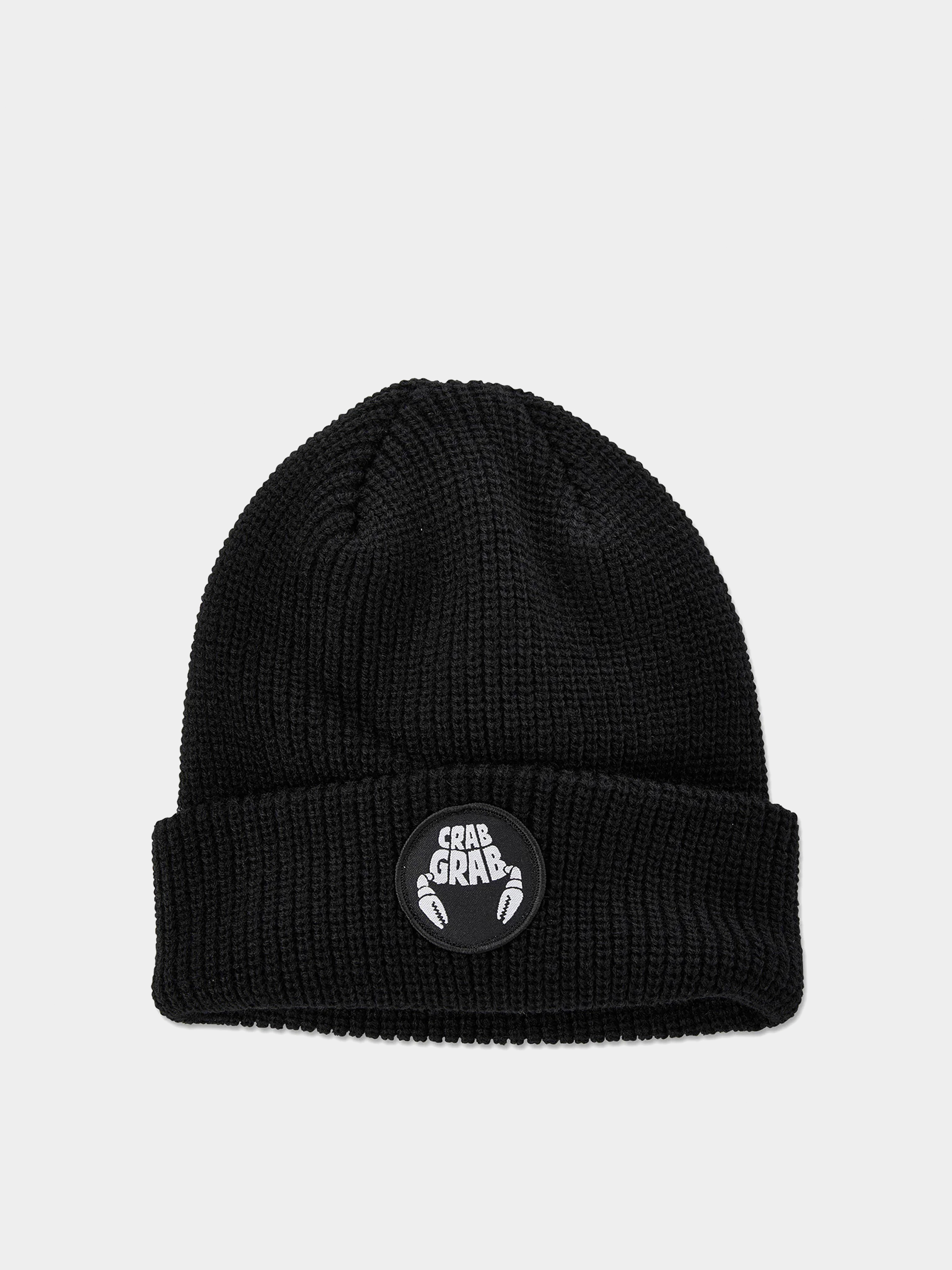 Crab Grab Beanie Circle Patch Beanie (black)