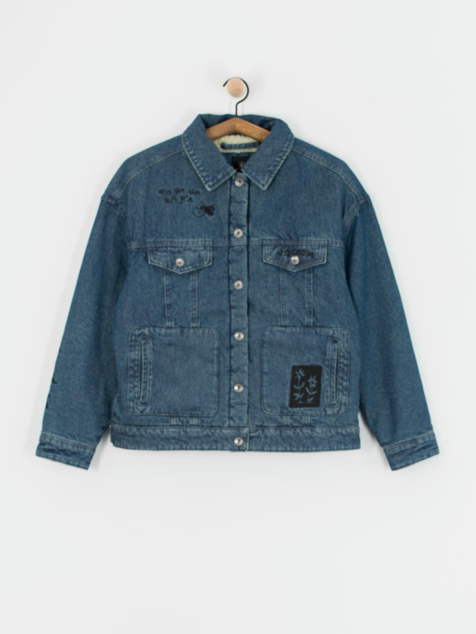 Volcom Jacke Fa Keutchi Denim Wmn (vmi-vintage marbled indigo)