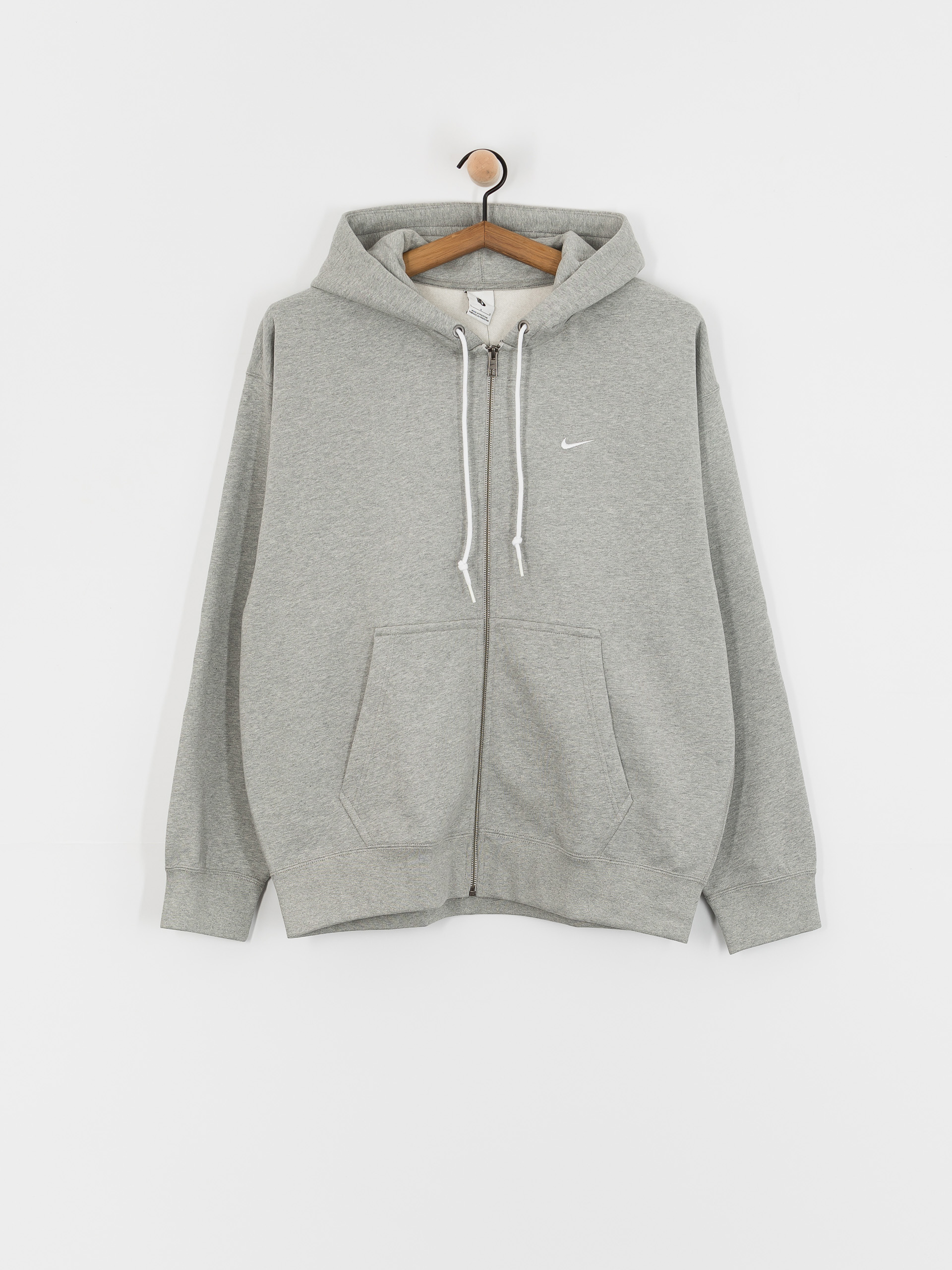 Nike SB Solo Swoosh ZHD Hoodie grey dk grey heather white