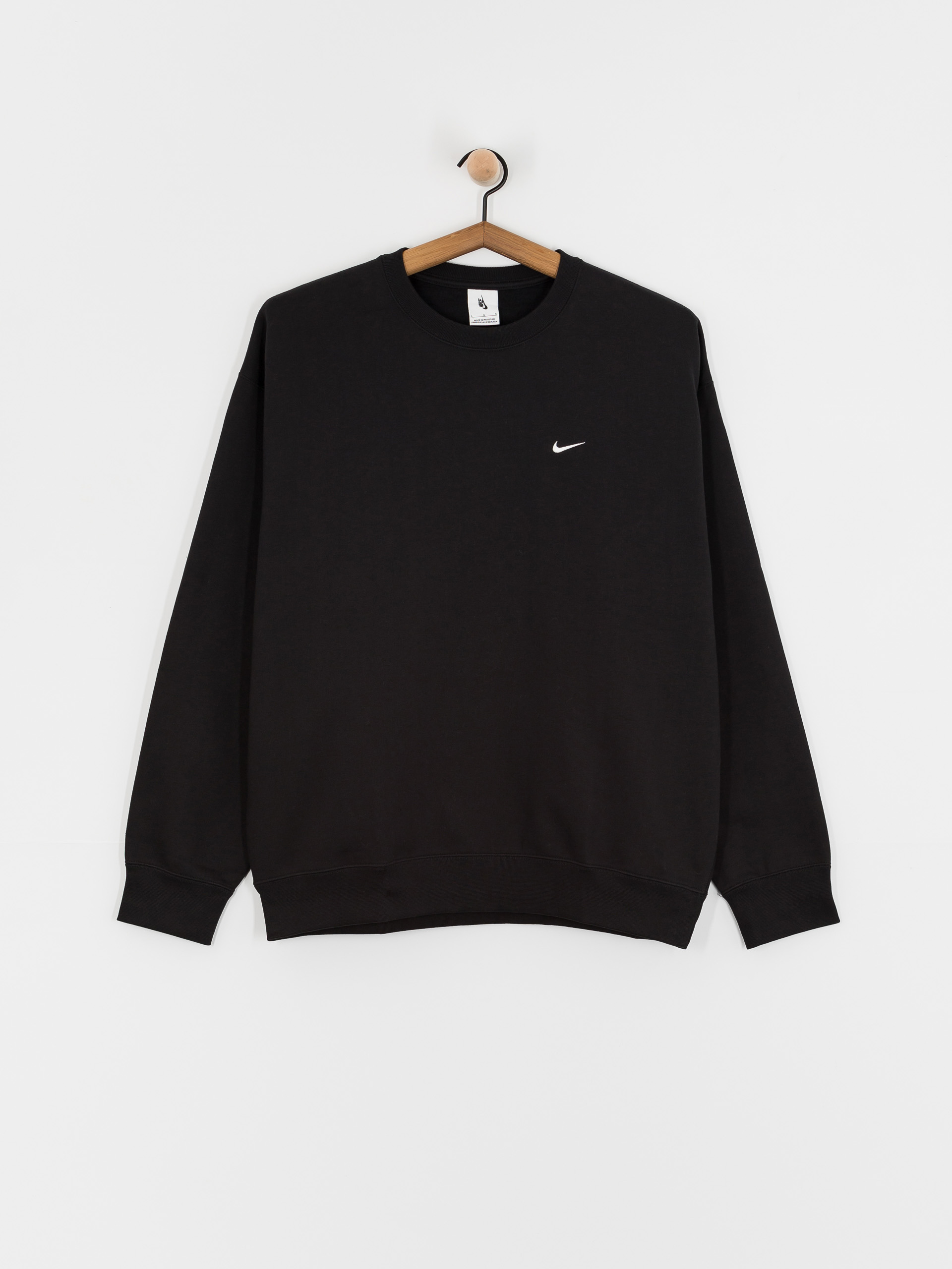 Black nike swoosh sweatshirt online