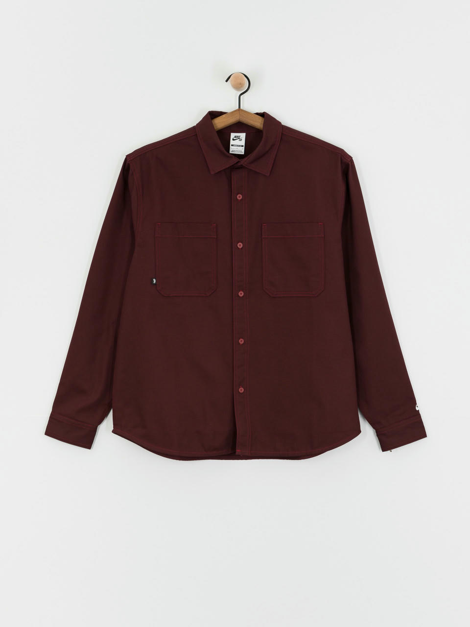 Nike SB Essential Woven Shirt (burgundy crush/white)