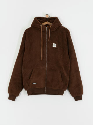 MassDnm Patch Teddy Zip Hoody Jacke (brown)