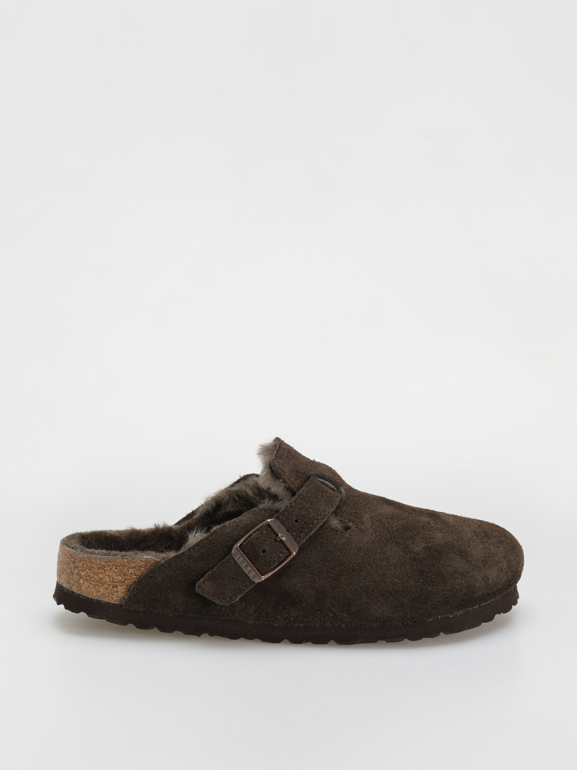 Birkenstock Arizona Shearling Suede Leather Fur Narrow Wmn Flip flops brown mocha