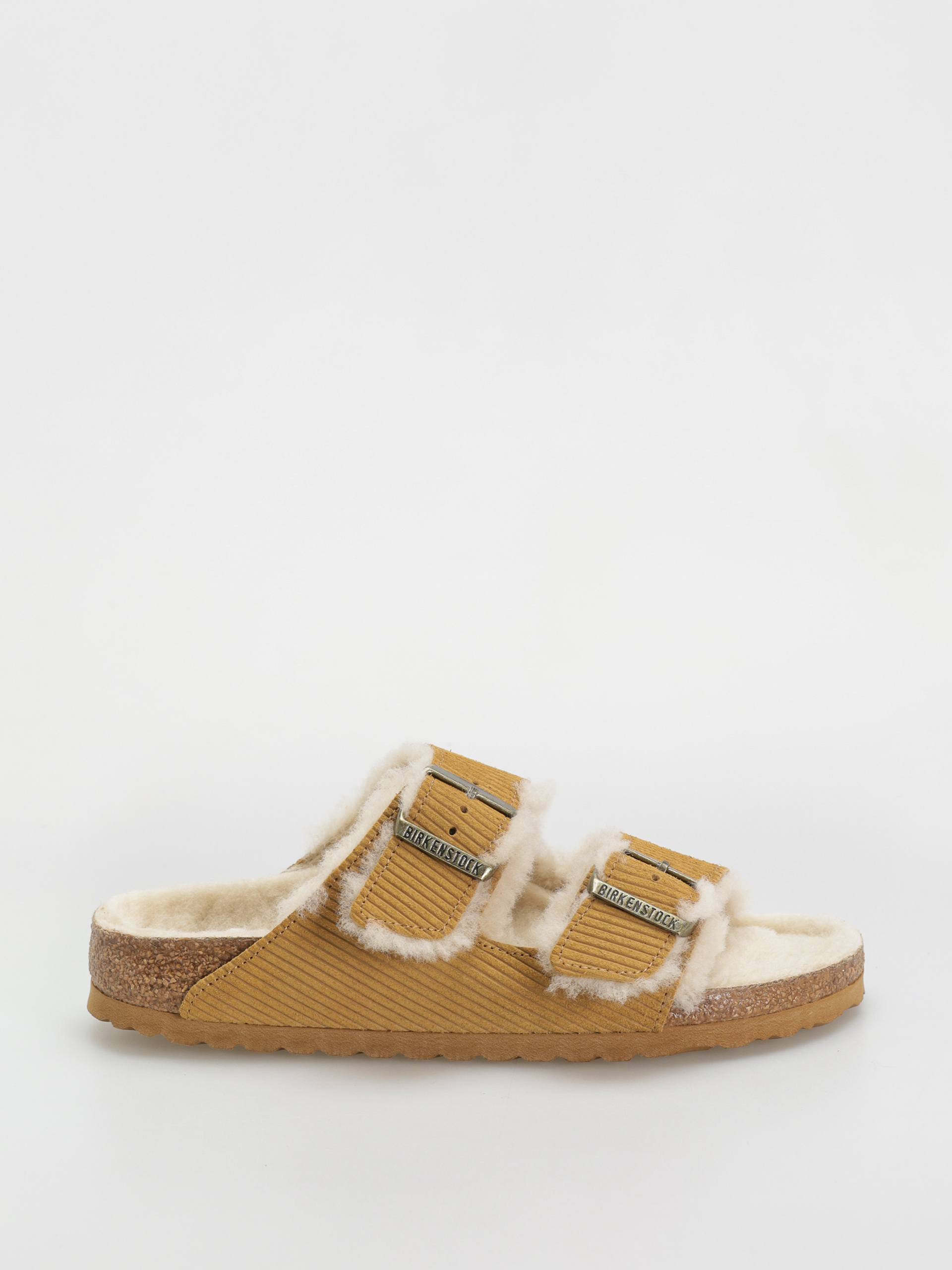 Birkenstock Arizona Fell Suede Leather Fur Narrow Wmn Flip Flops