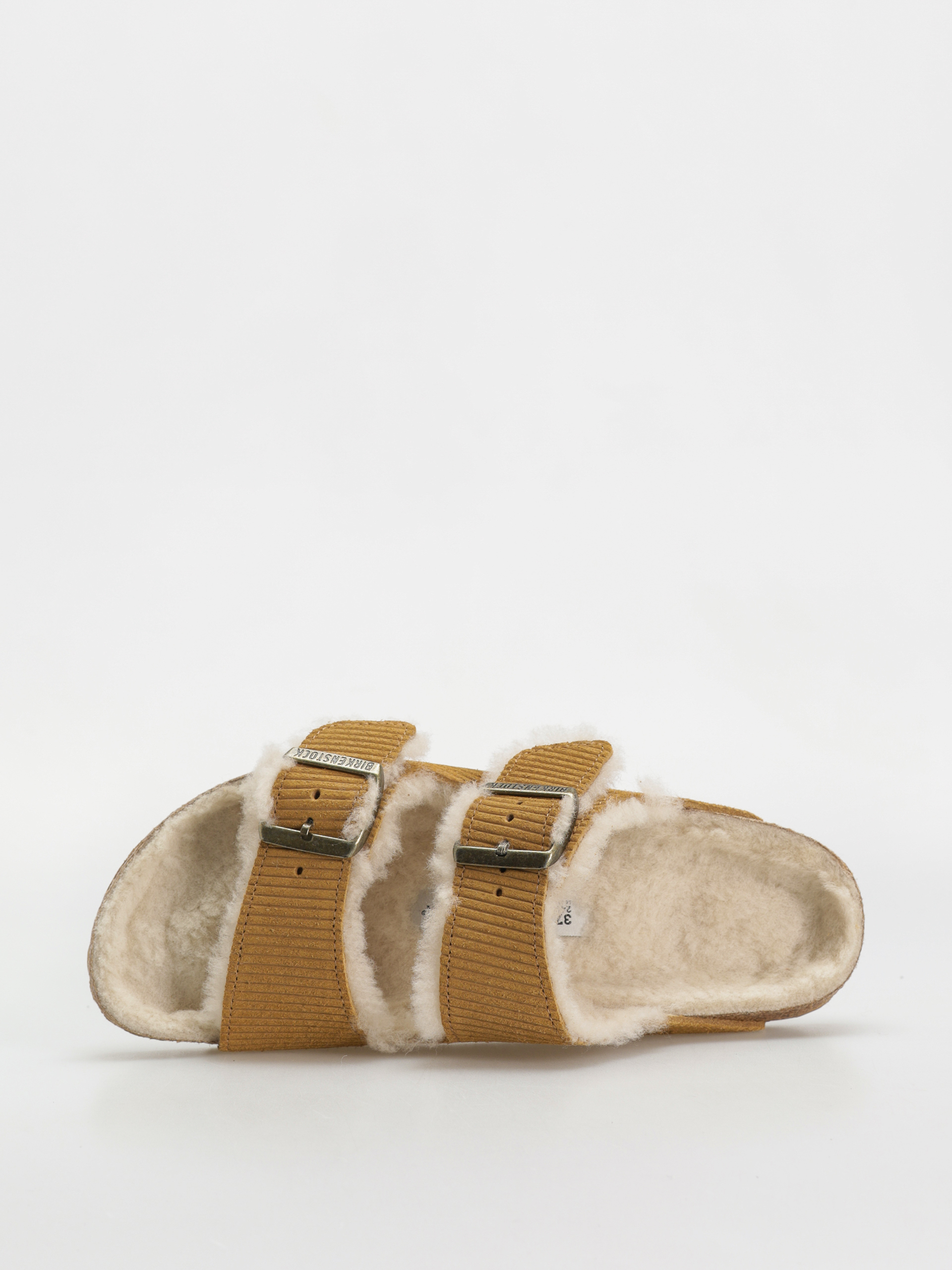Birkenstock Arizona Fell Suede Leather Fur Narrow Wmn Flip-flops (corduroy cork brown)