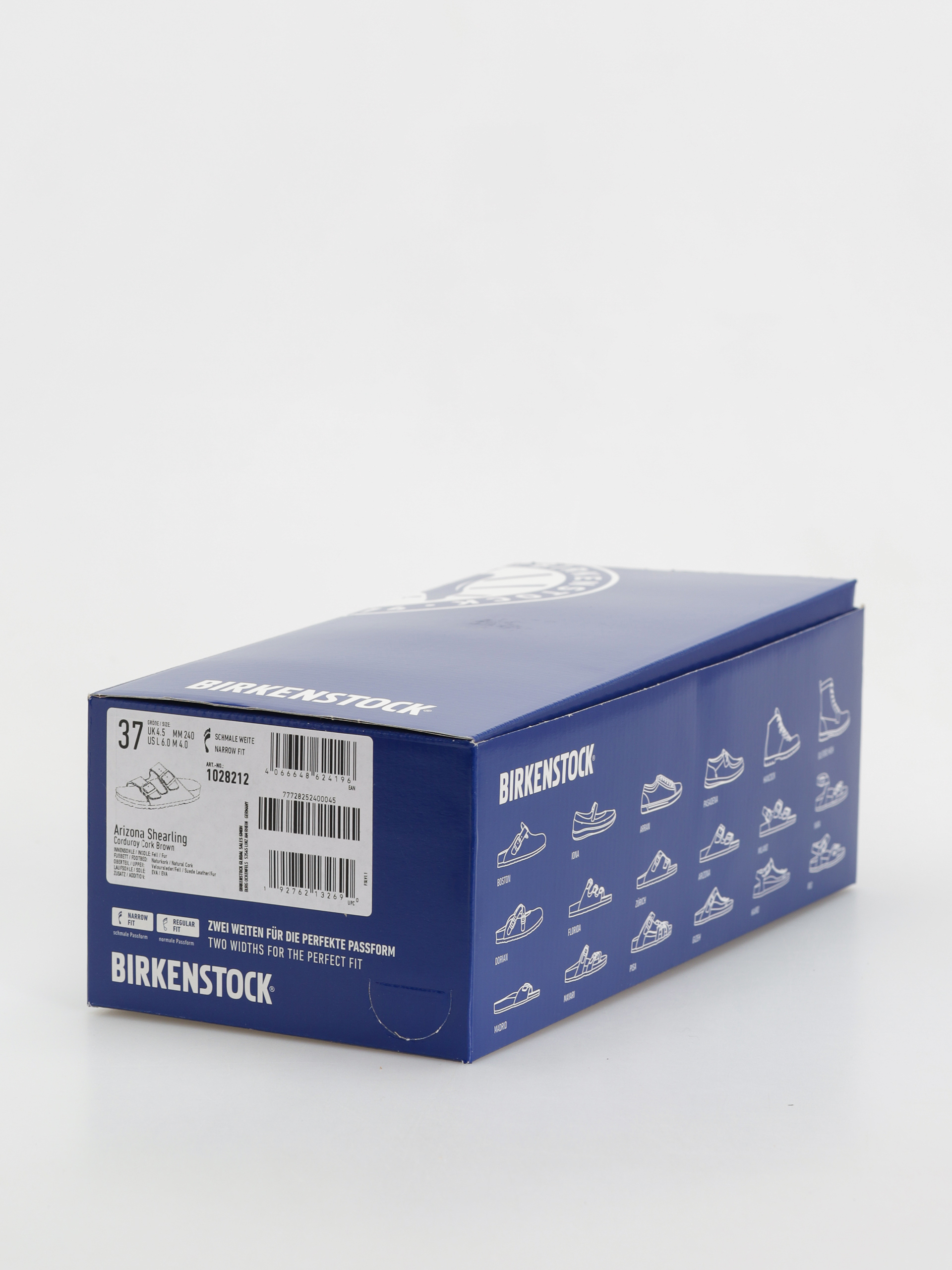 Birkenstock Arizona Fell Suede Leather Fur Narrow Wmn Flip Flops (corduroy cork brown)