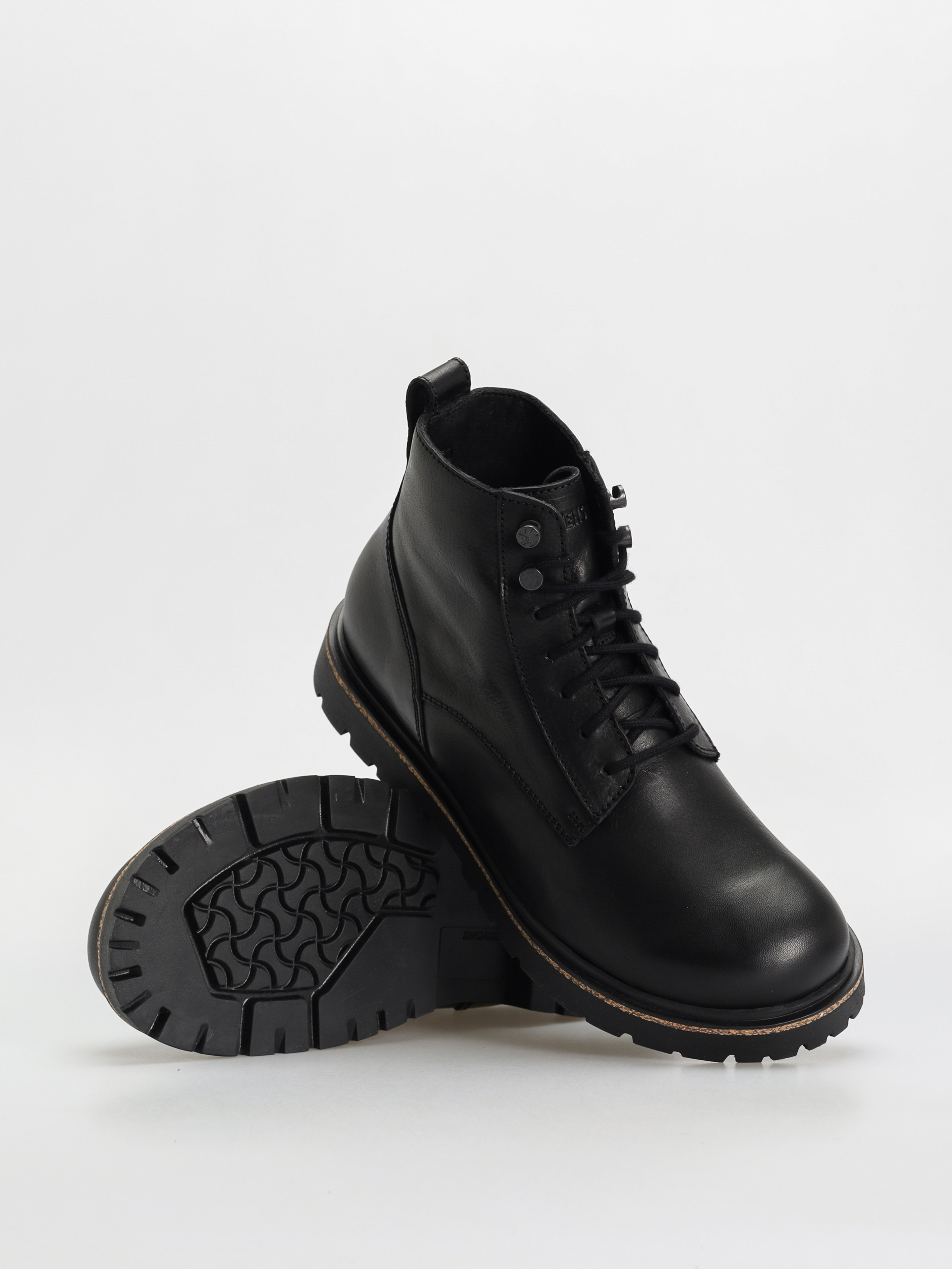 Birkenstock Highwood Lace Mid Natural Leather Regular Schuhe (black)