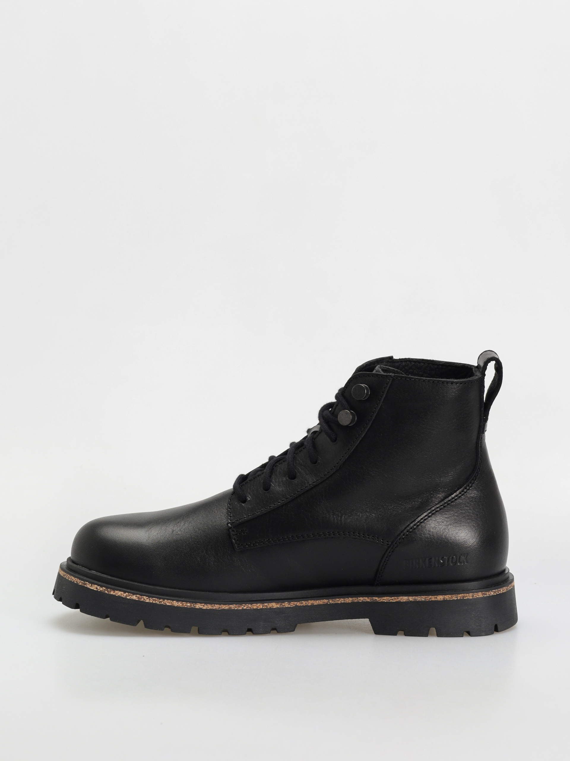 Birkenstock Highwood Lace Mid Natural Leather Regular Shoes (black)