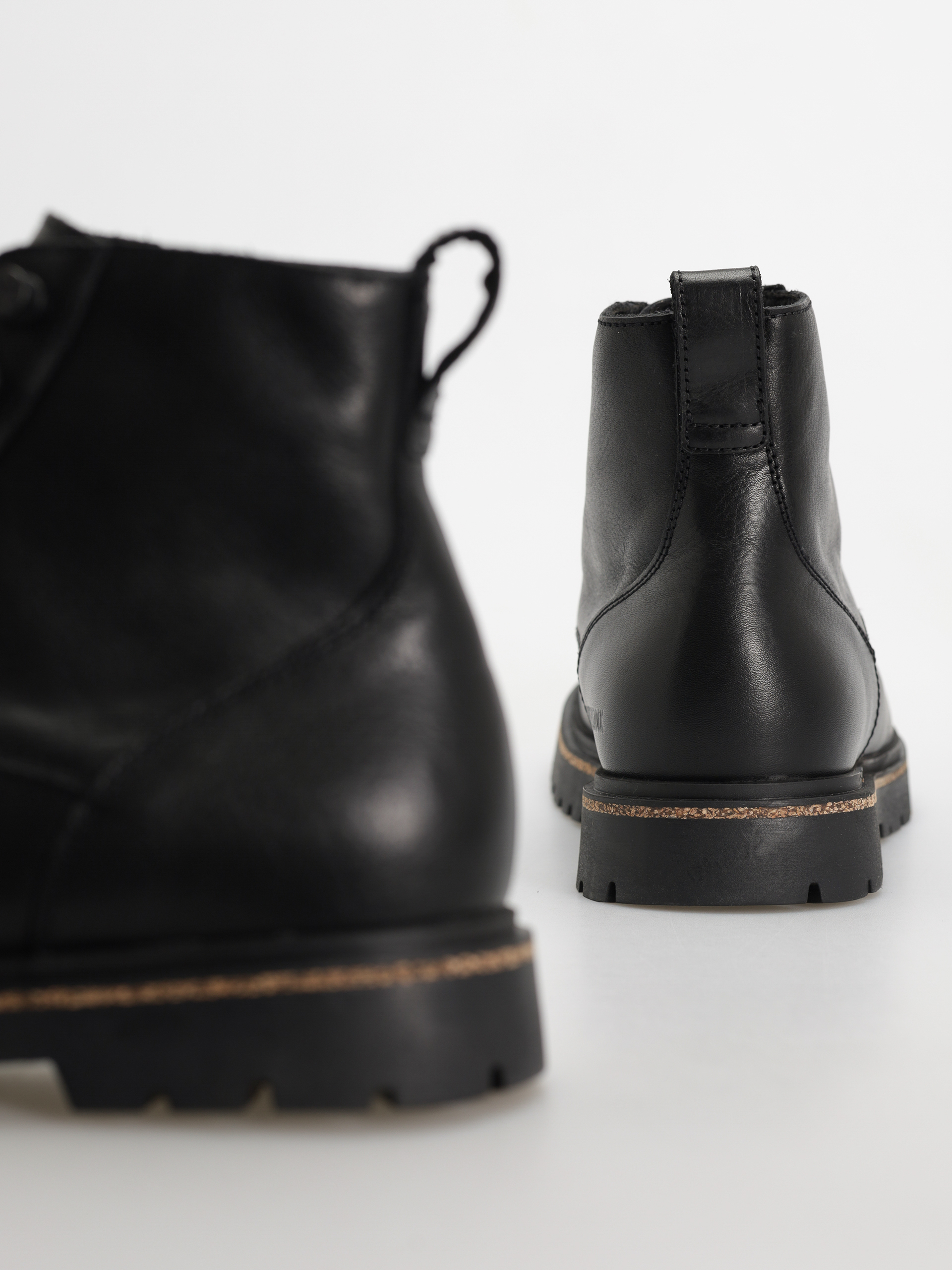 Birkenstock Highwood Lace Mid Natural Leather Regular Shoes (black)