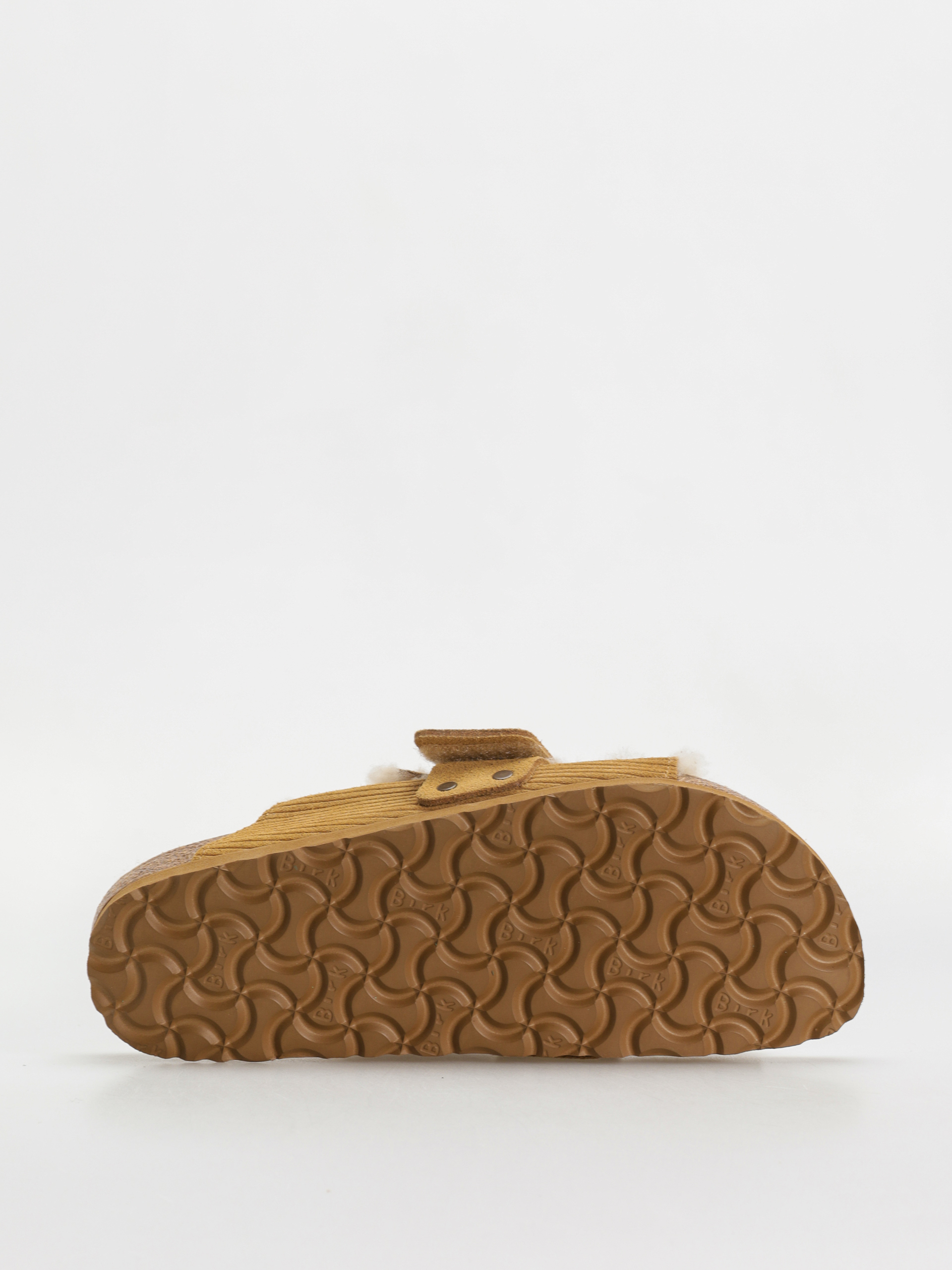 Birkenstock Kyoto Shearling Suede Leather Fur Narrow Wmn Flip Flops (corduroy cork brown)