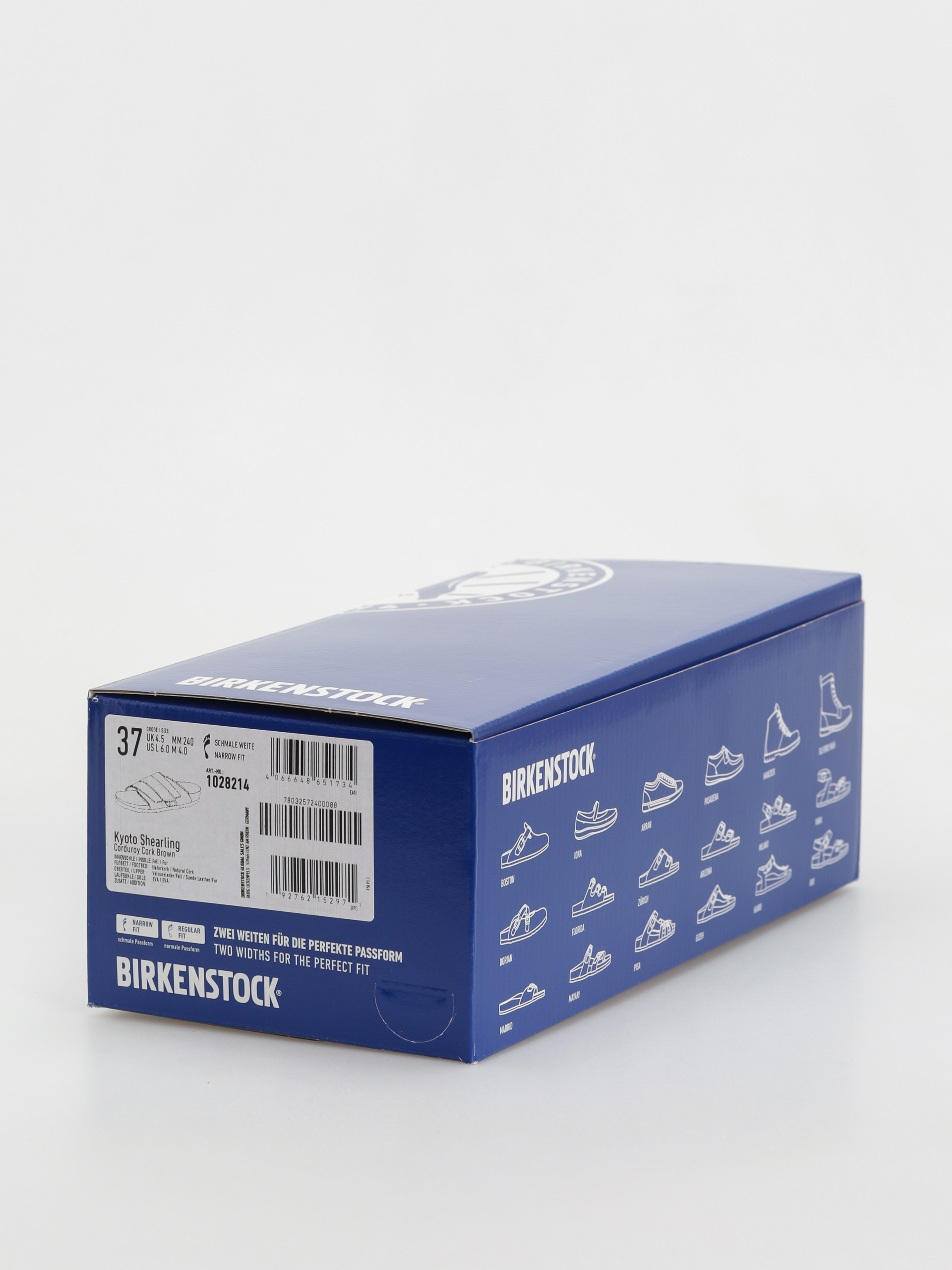 Birkenstock Kyoto Shearling Suede Leather Fur Narrow Wmn Flip Flops (corduroy cork brown)