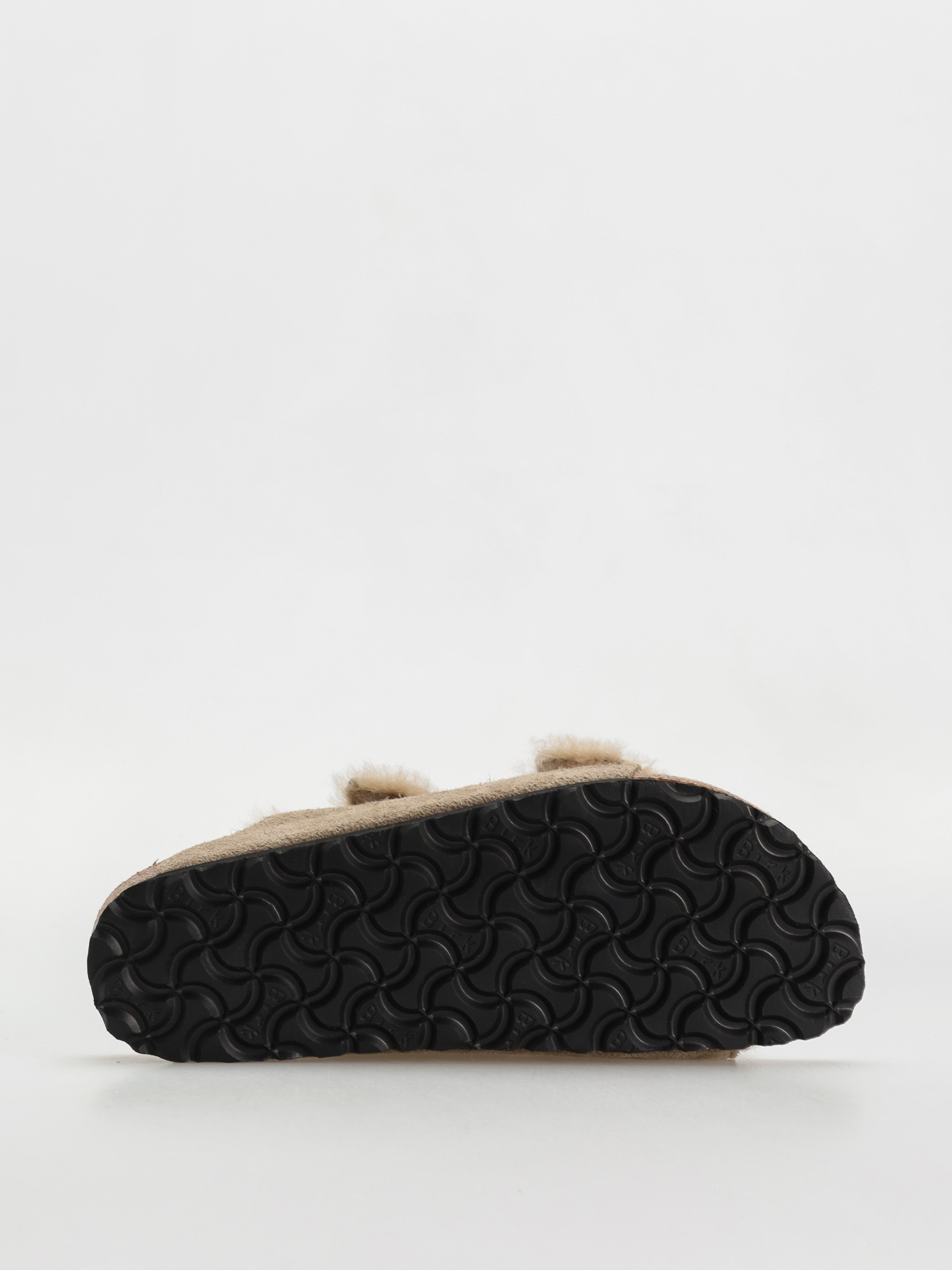 Birkenstock Arizona Shearling Suede Leather Fur Narrow Flip-flops Wmn (taupe)