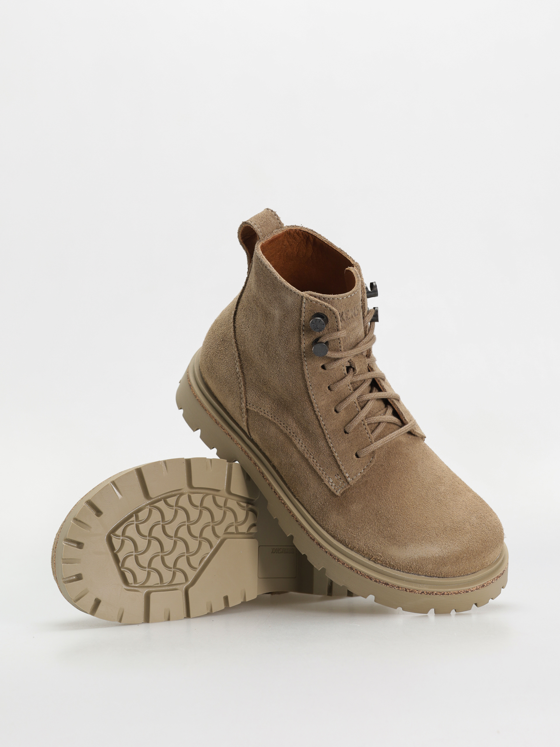 Birkenstock Highwood Lace Mid Suede Leather Narrow Wmn Schuhe (taupe)