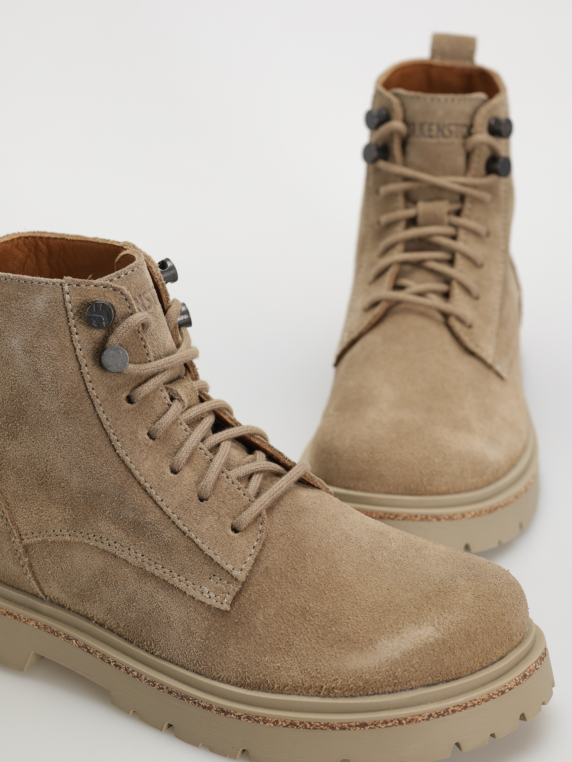 Birkenstock Highwood Lace Mid Suede Leather Narrow Wmn Shoes (taupe)