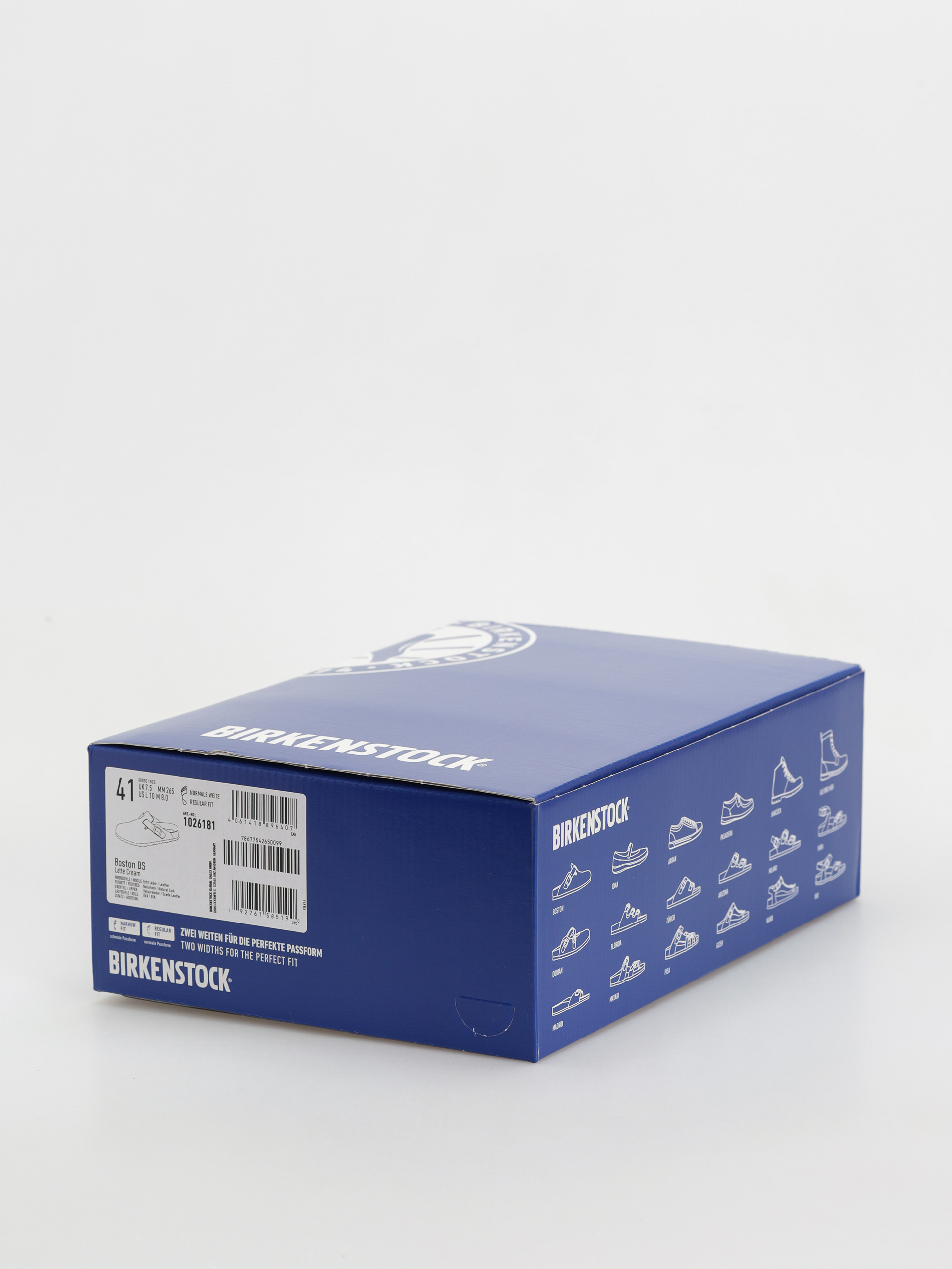 Birkenstock Boston Suede Leather Regular Flip-flops (latte cream)