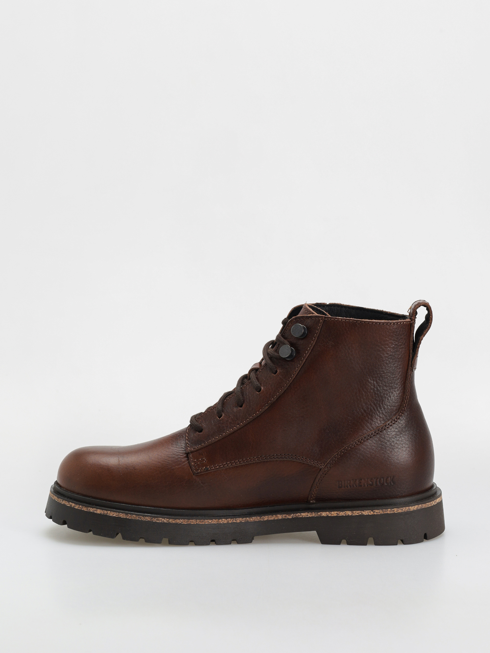 Birkenstock Highwood Lace Mid Natural Leather Regular Shoes (chocolate)