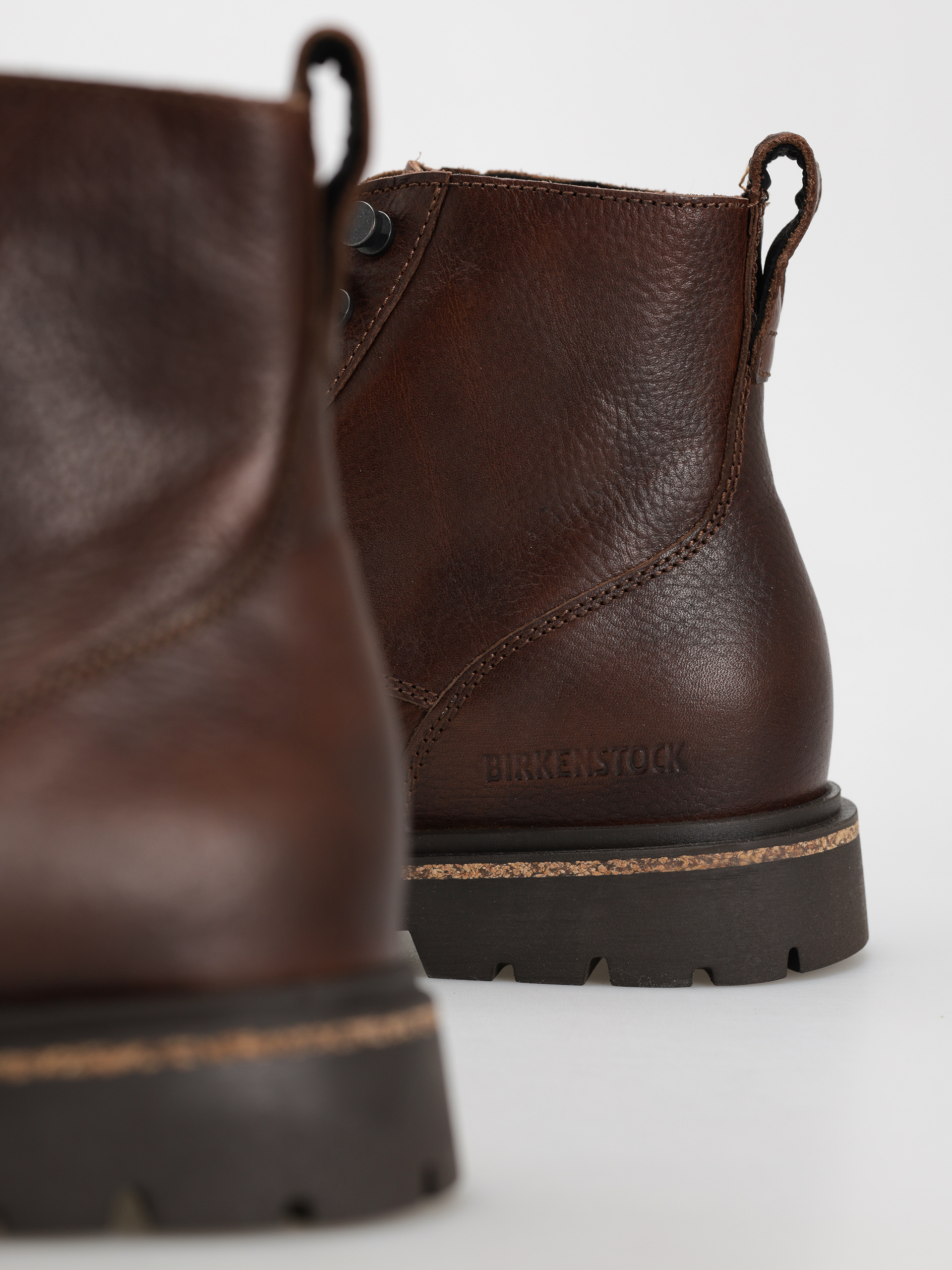 Birkenstock Highwood Lace Mid Natural Leather Regular Shoes (chocolate)