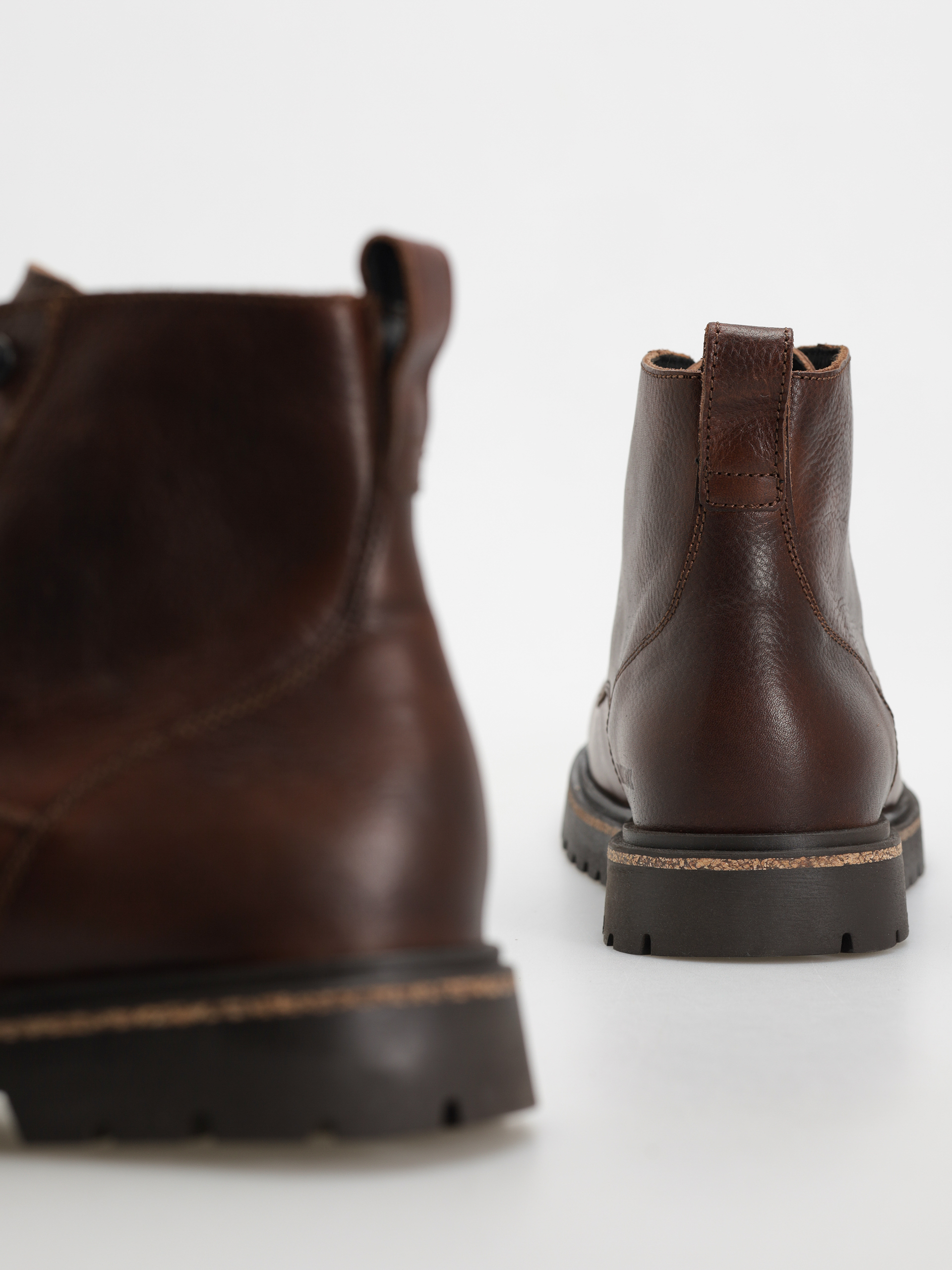 Birkenstock Highwood Lace Mid Natural Leather Regular Shoes (chocolate)