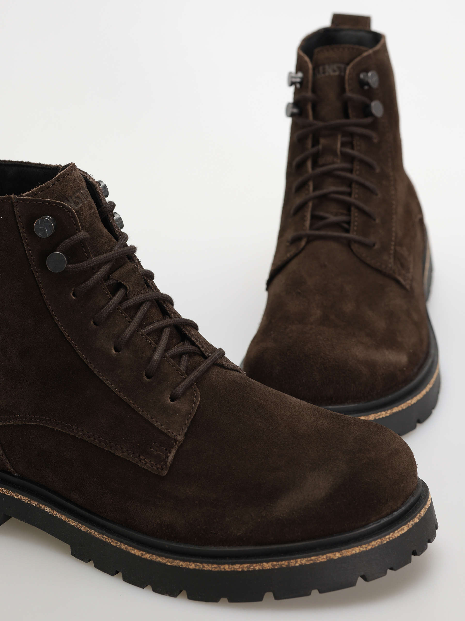 Birkenstock Highwood Lace Mid Suede Leather Regular Shoes (mocha)