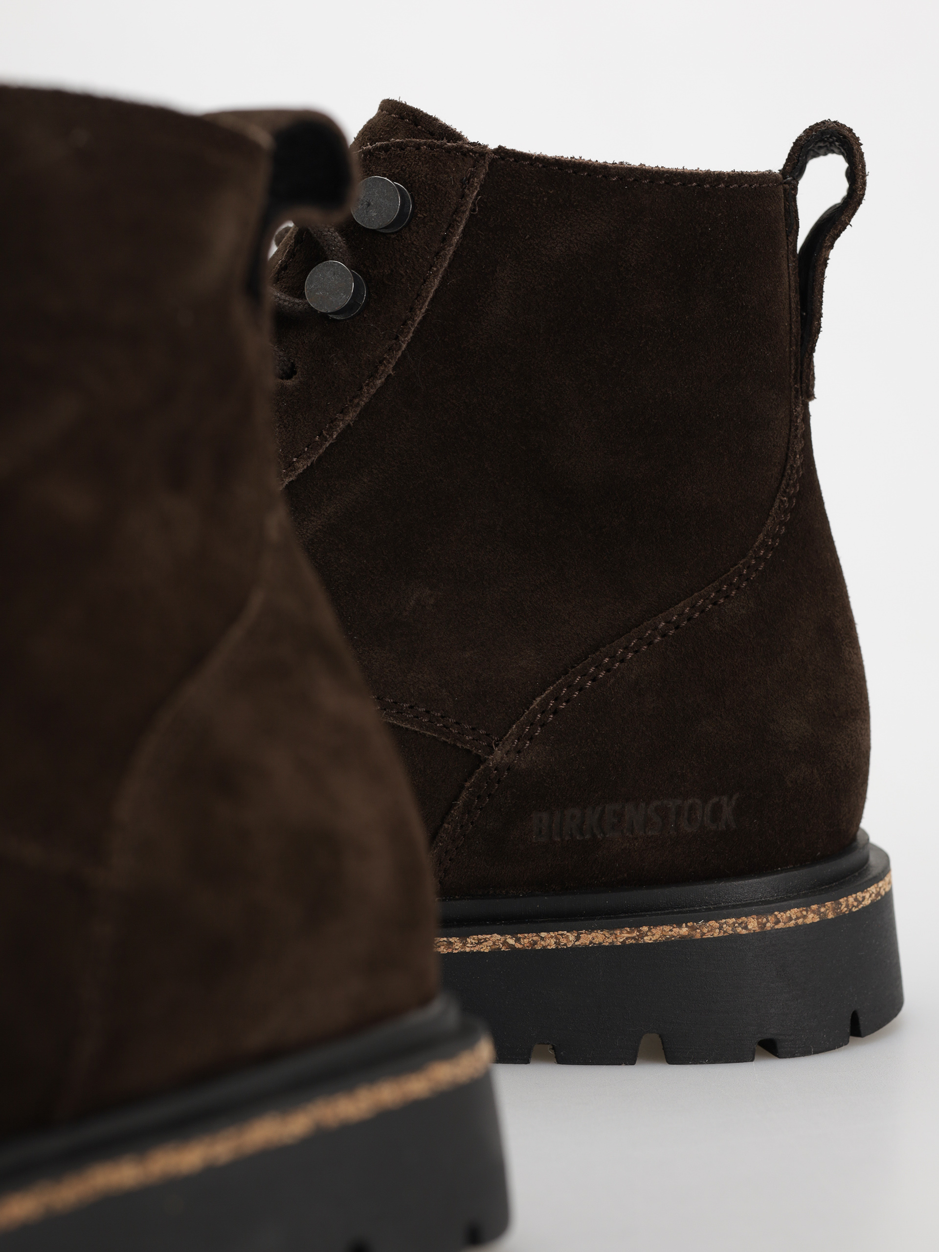 Birkenstock Highwood Lace Mid Suede Leather Regular Shoes (mocha)