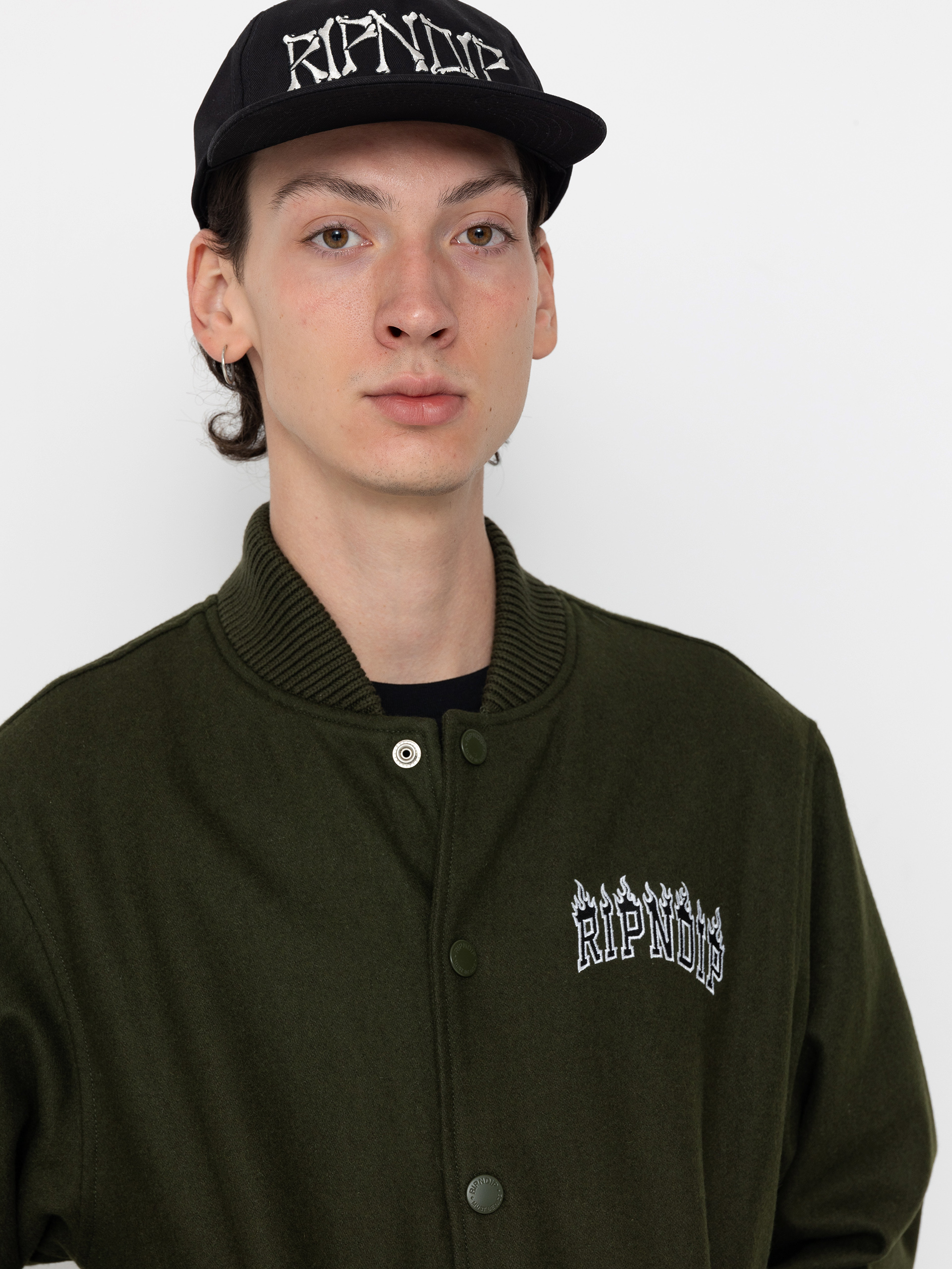 RipNDip Jacket Fire Spirit Varsity (light forest)