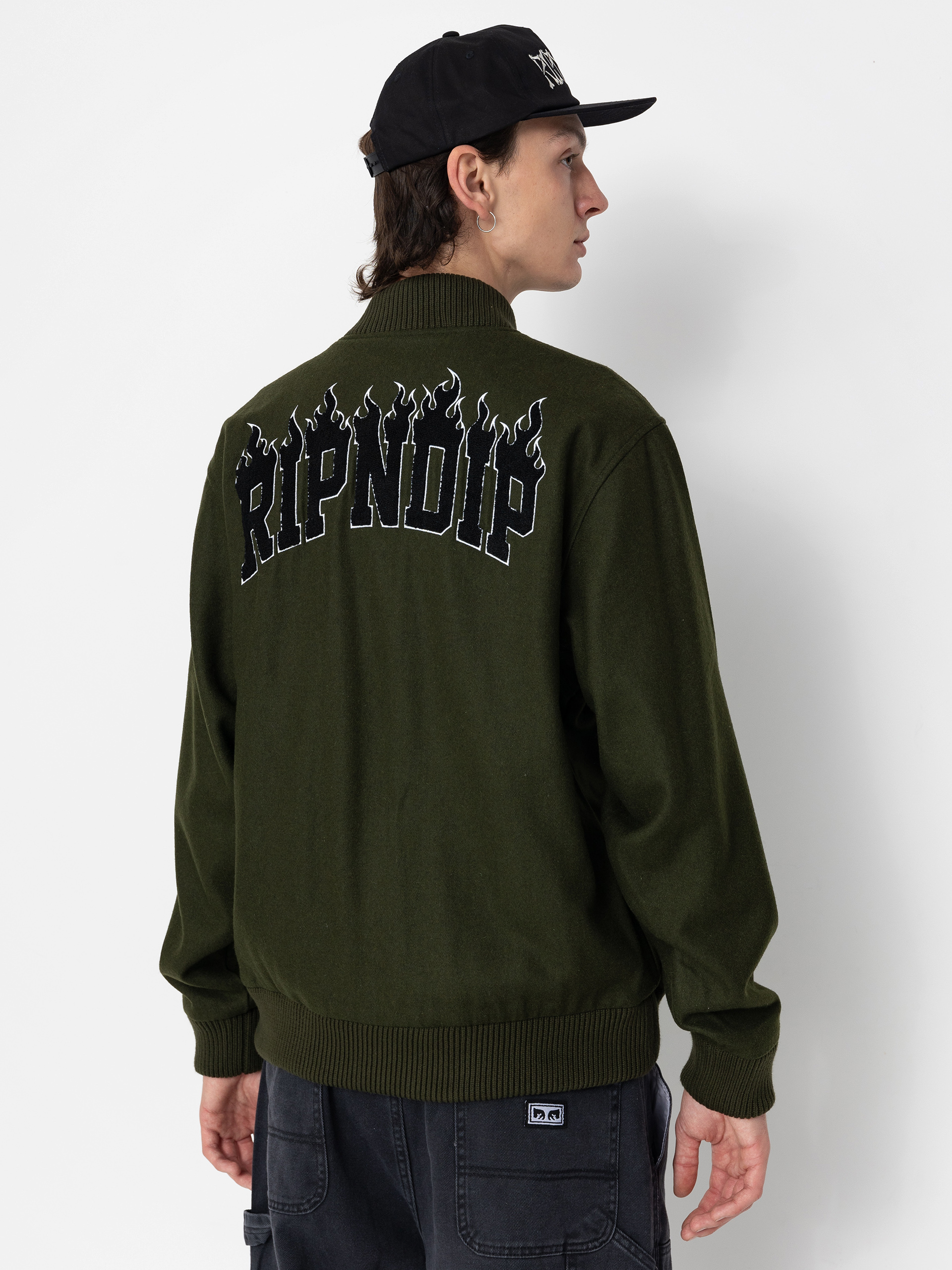 RipNDip Jacket Fire Spirit Varsity (light forest)